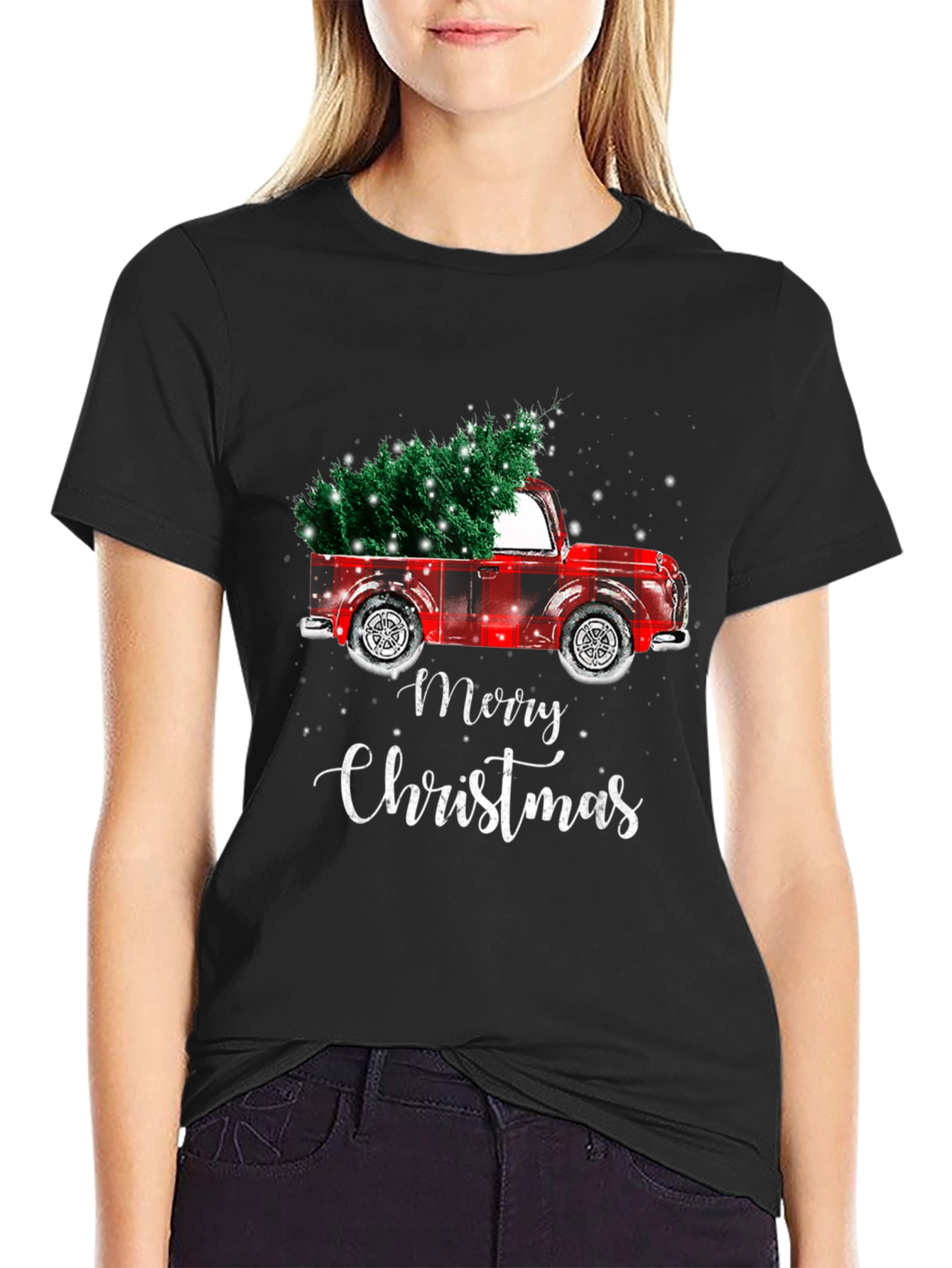 Merry Christmas Tree Truck T-Shirt