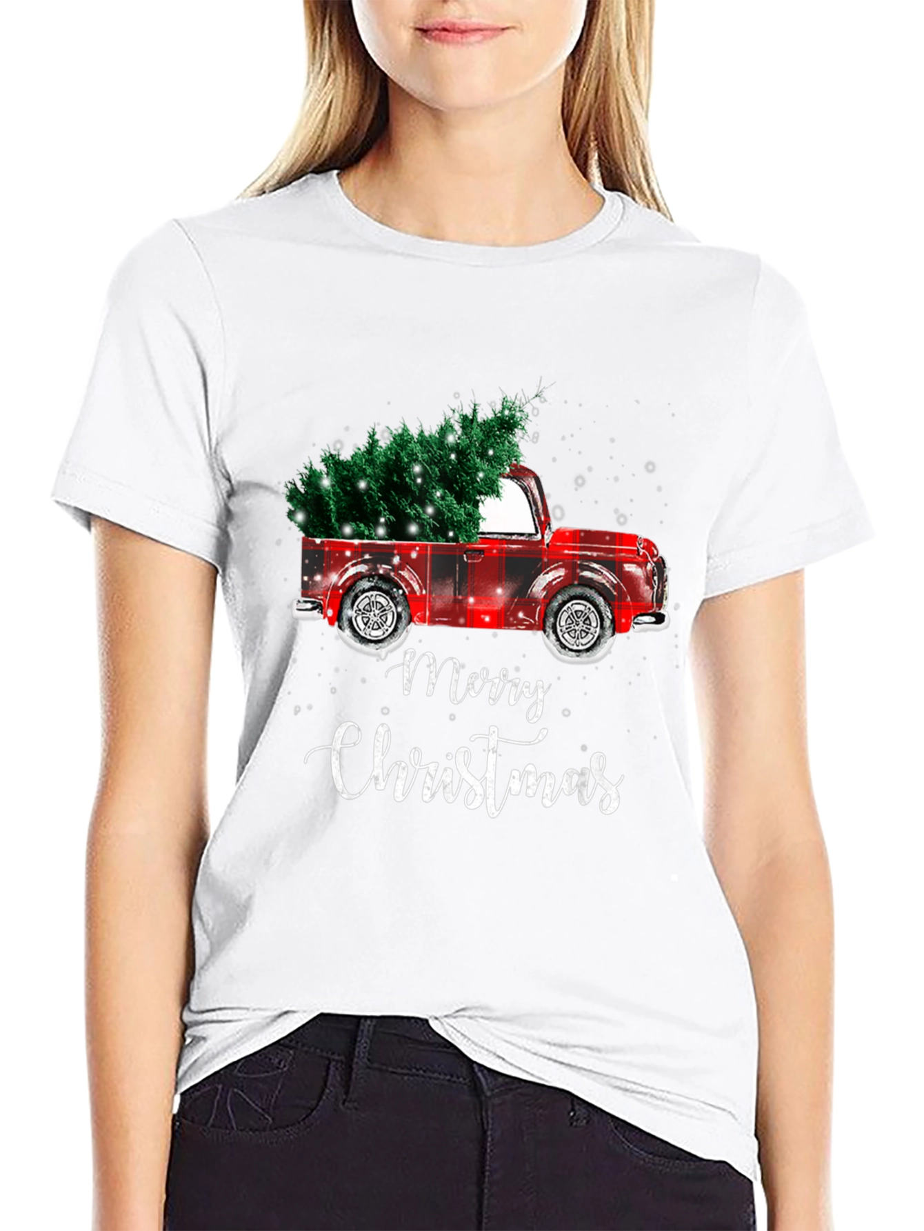 Merry Christmas Tree Truck T-Shirt