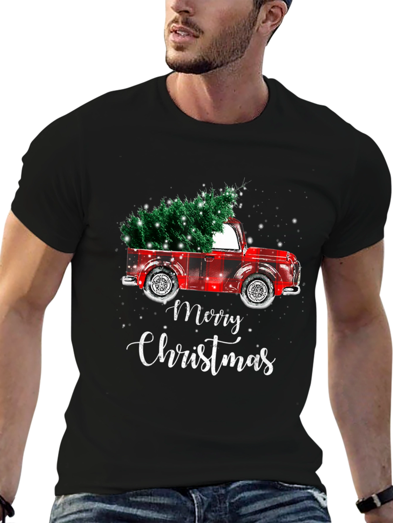 Merry Christmas Tree Truck T-Shirt