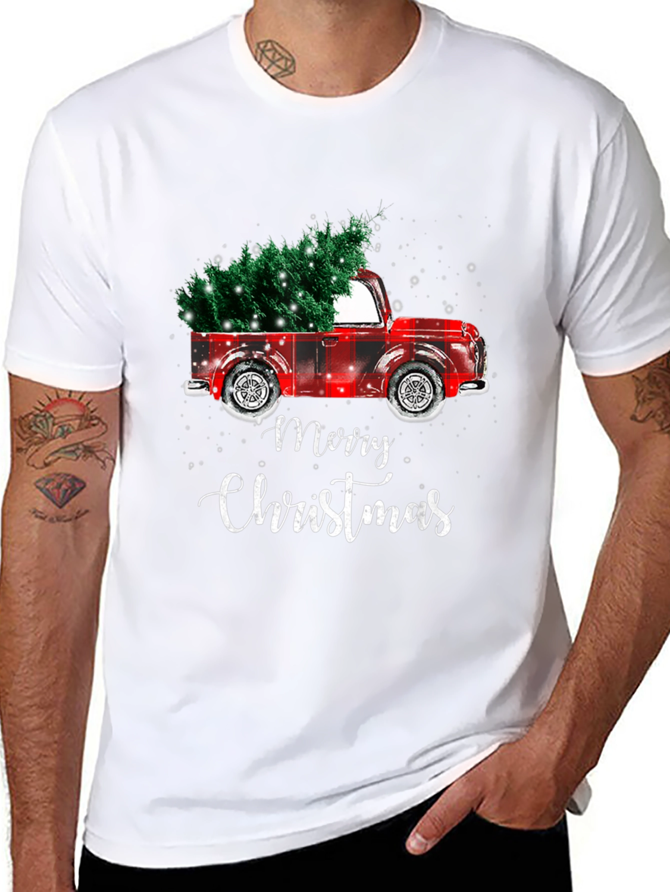 Merry Christmas Tree Truck T-Shirt