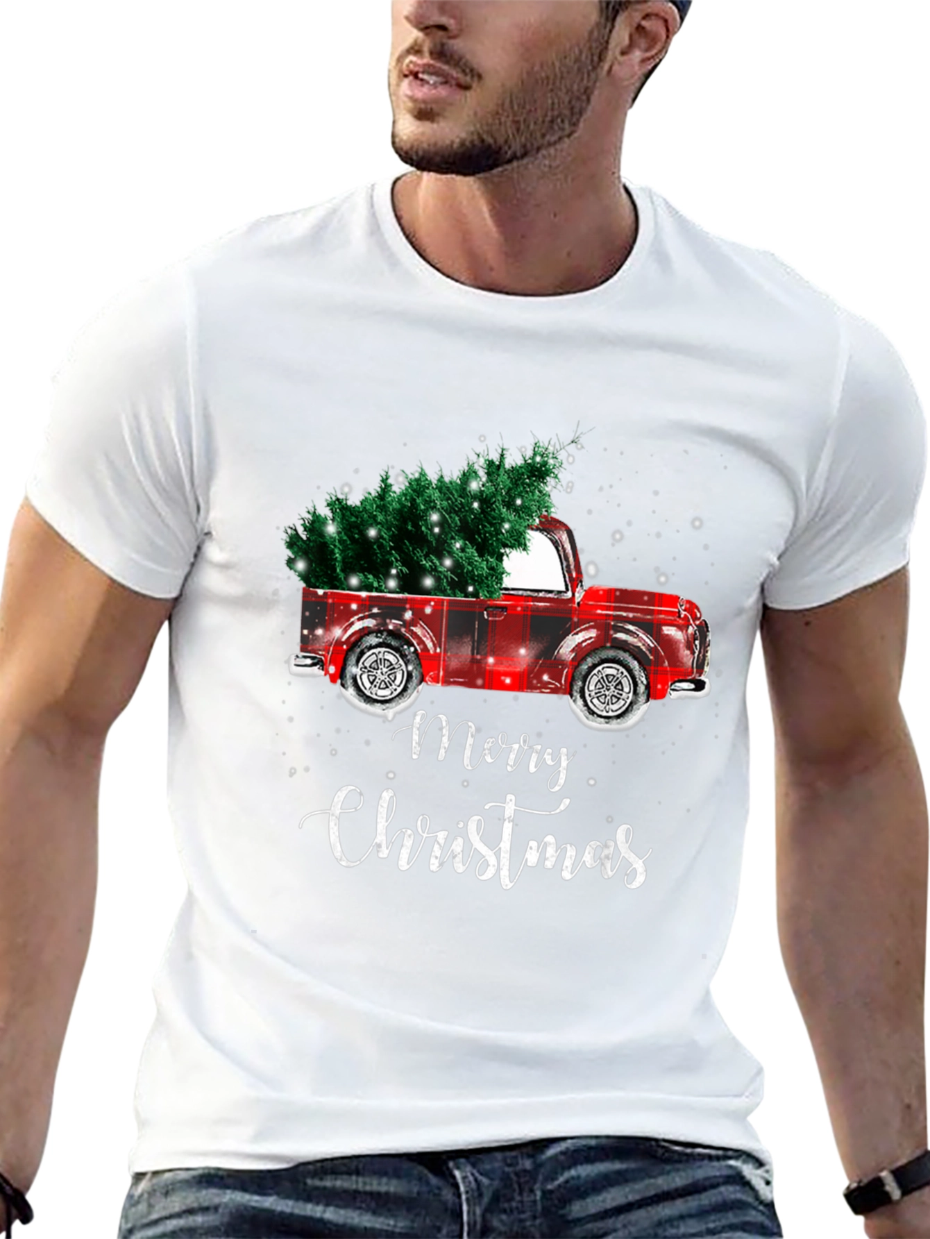 Merry Christmas Tree Truck T-Shirt