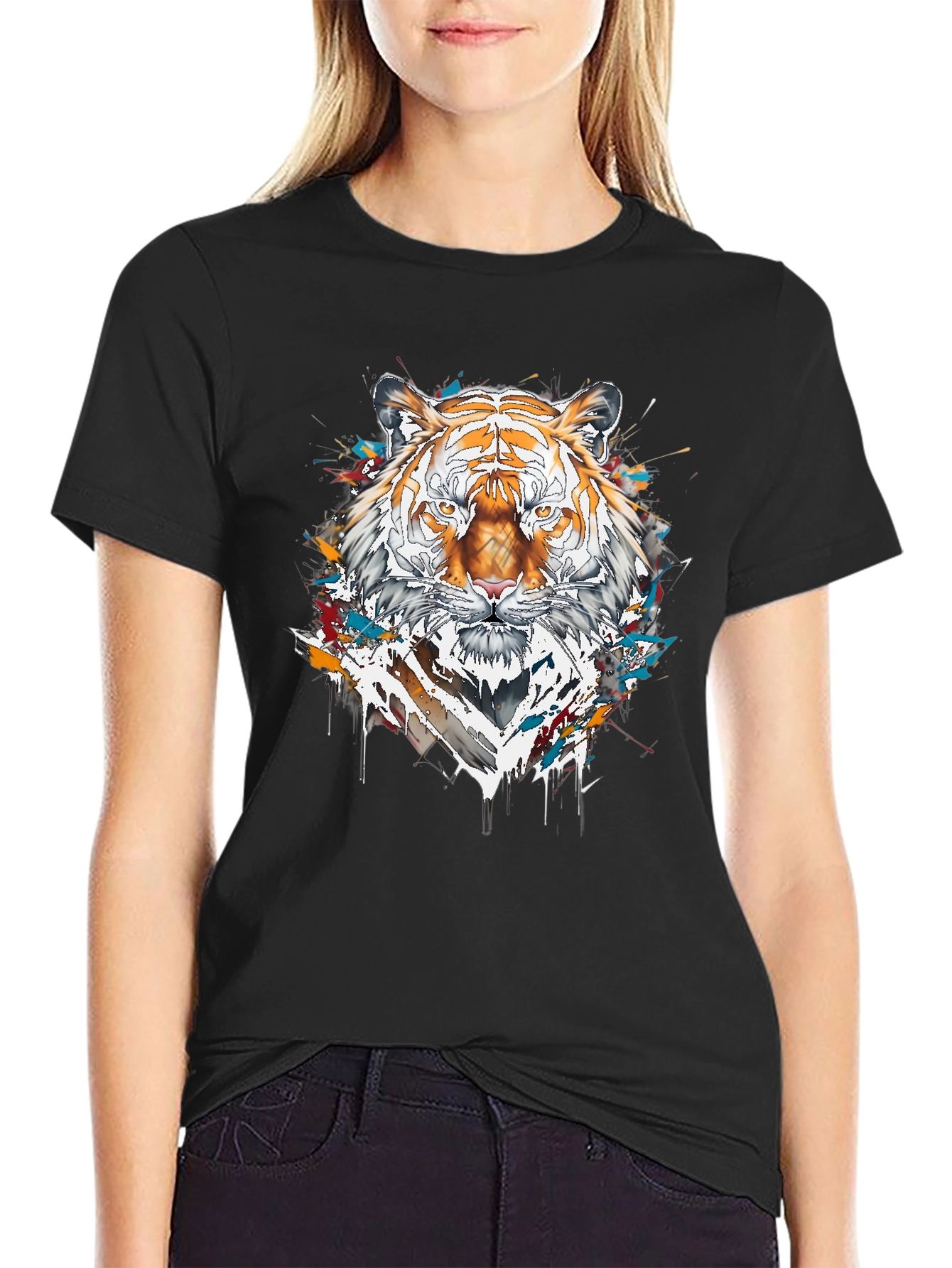 Tiger Graphic Tee - Cool Animal Print Shirt