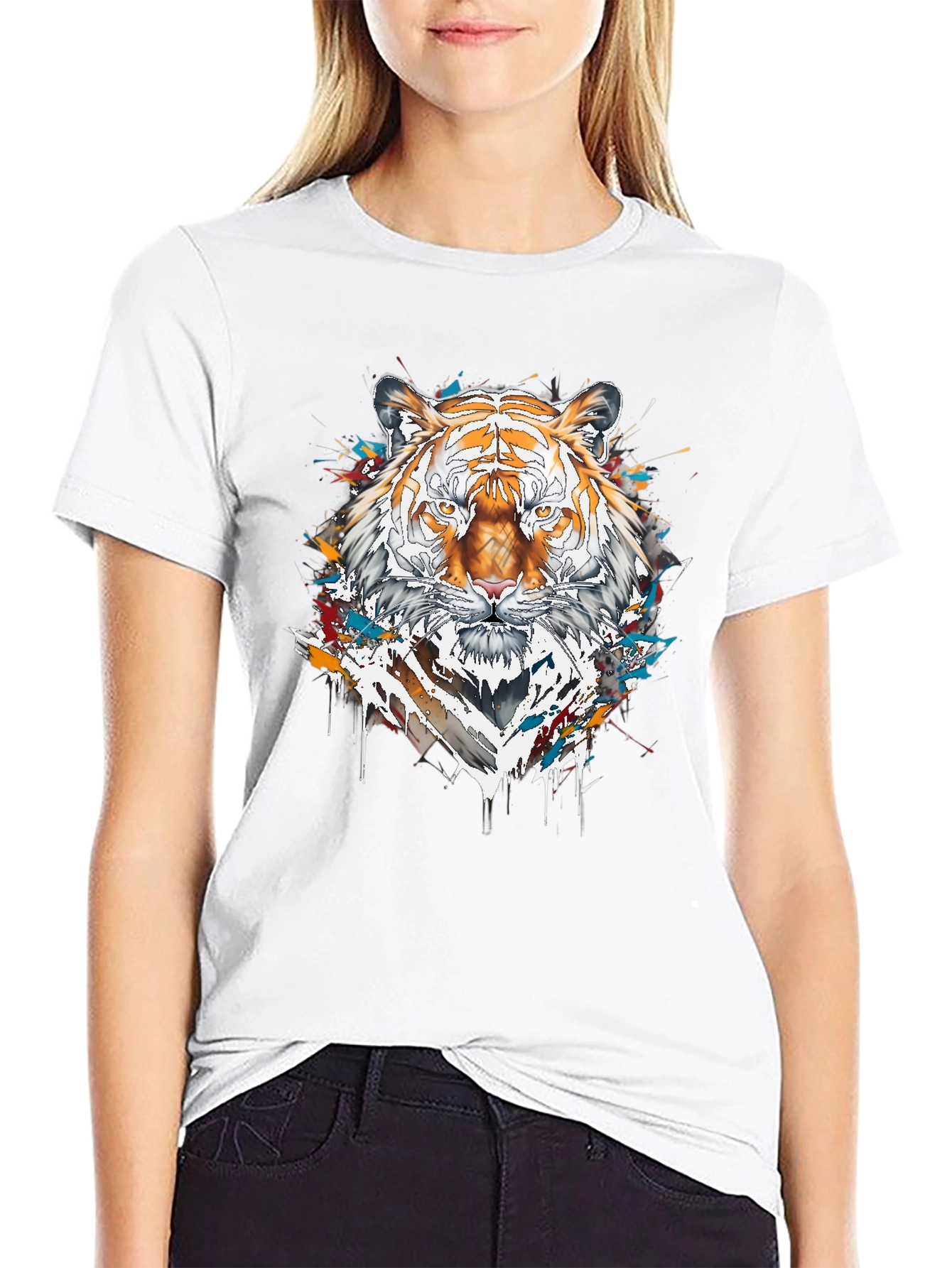 Tiger Graphic Tee - Cool Animal Print Shirt