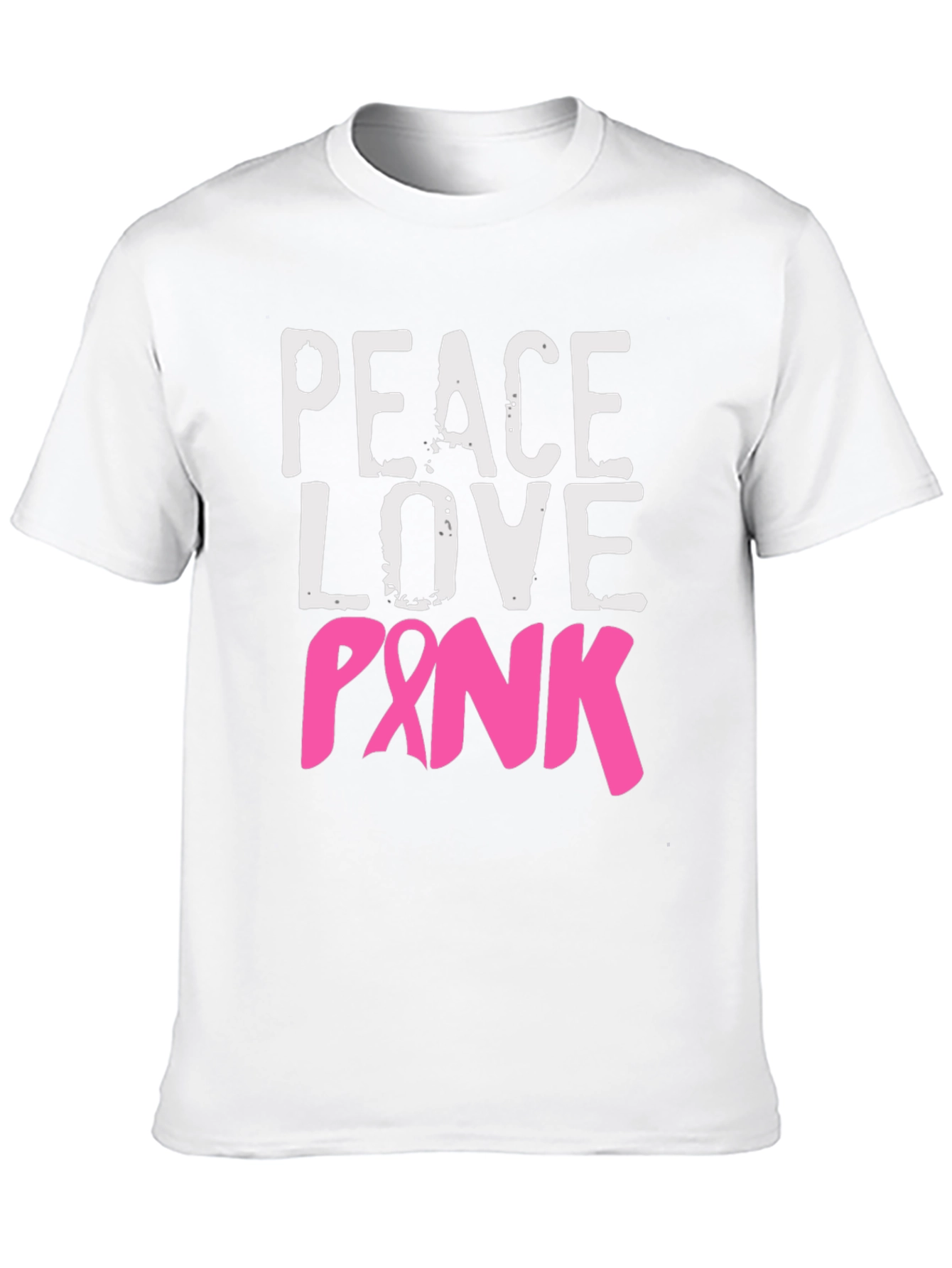 Peace Love Pink Breast Cancer Awareness T-Shirt