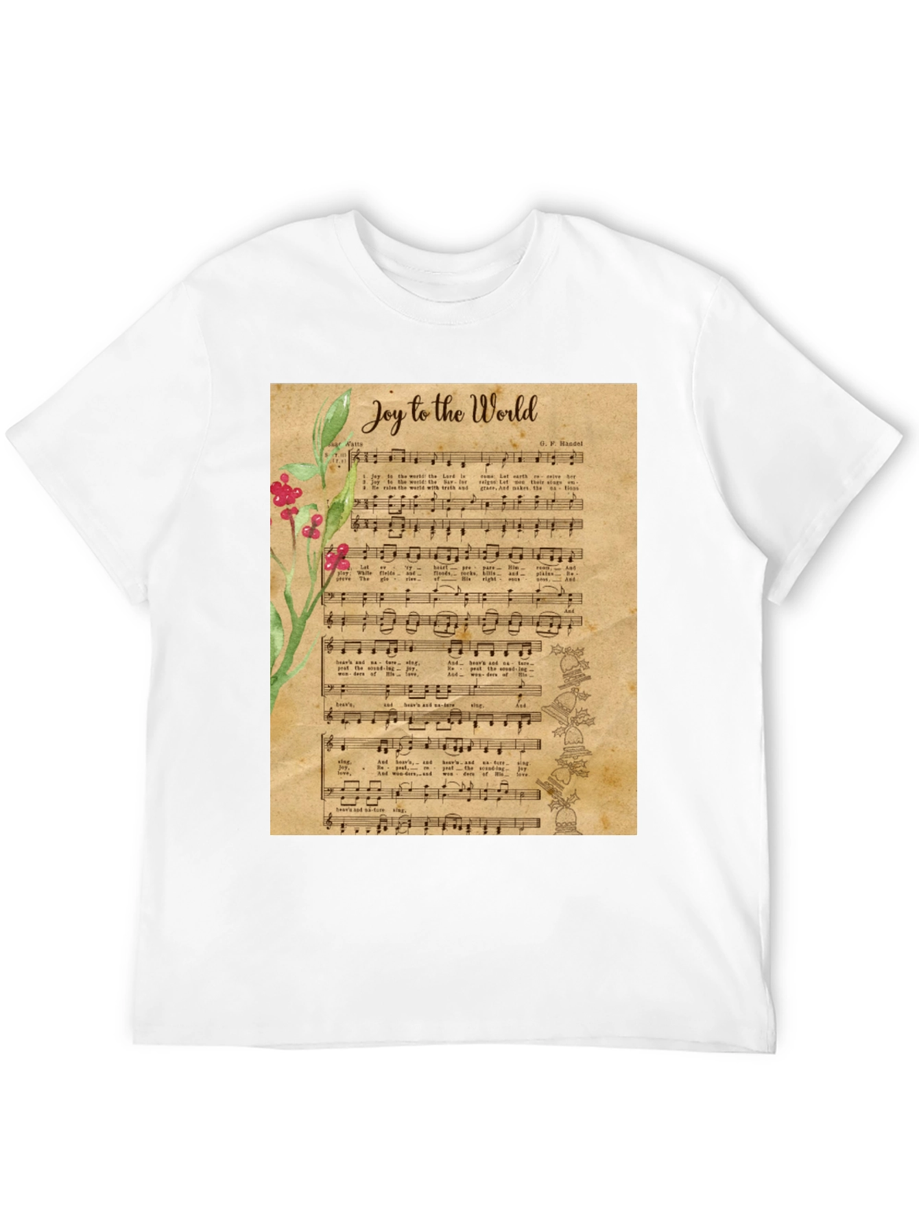 Joy to the World Sheet Music Graphic T-Shirt