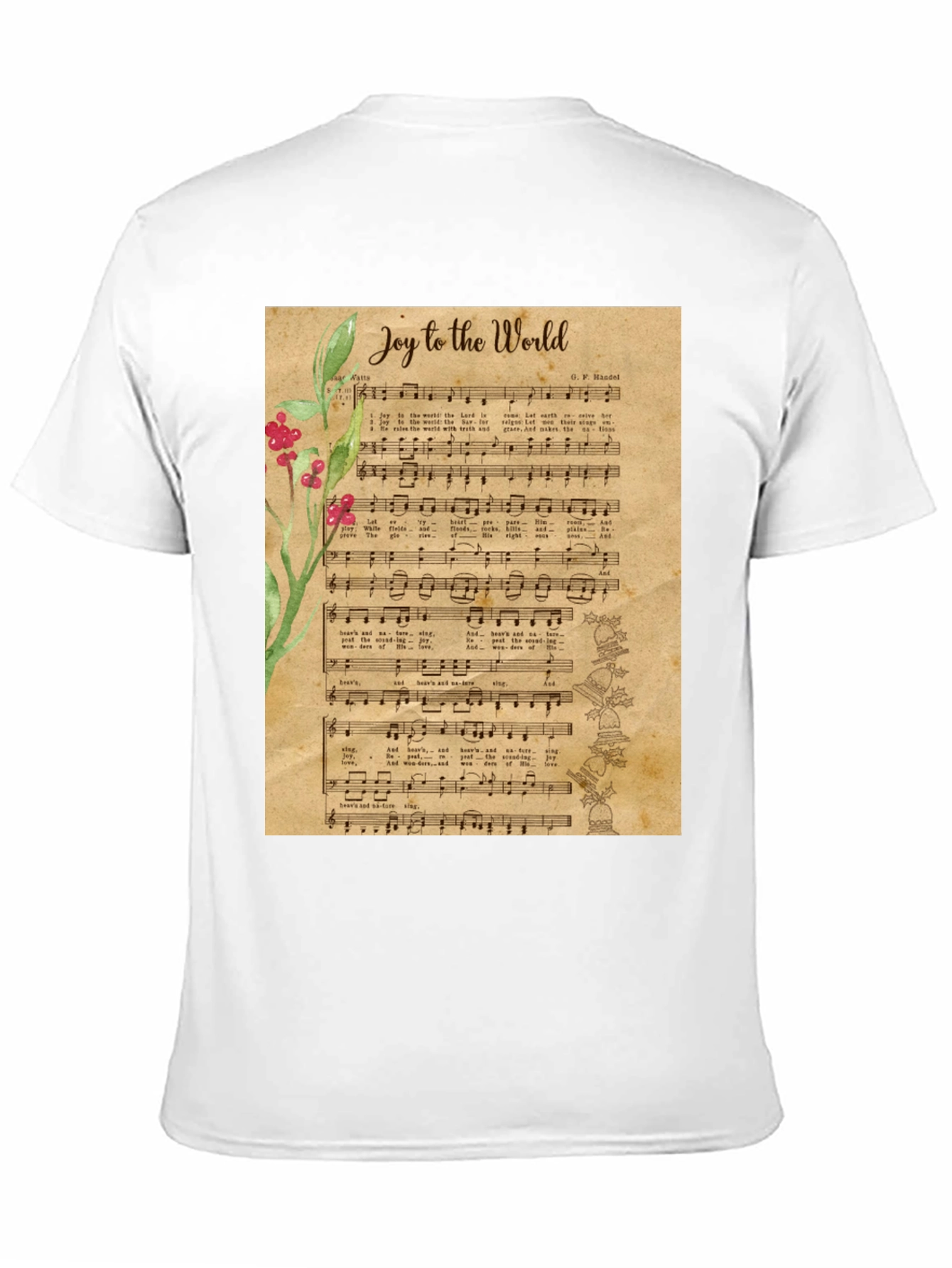 Joy to the World Sheet Music Graphic T-Shirt