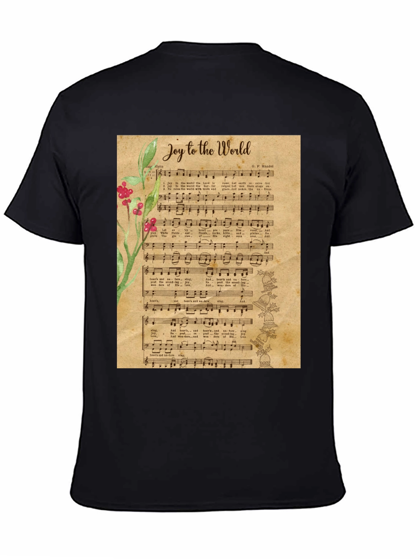 Joy to the World Sheet Music Graphic T-Shirt