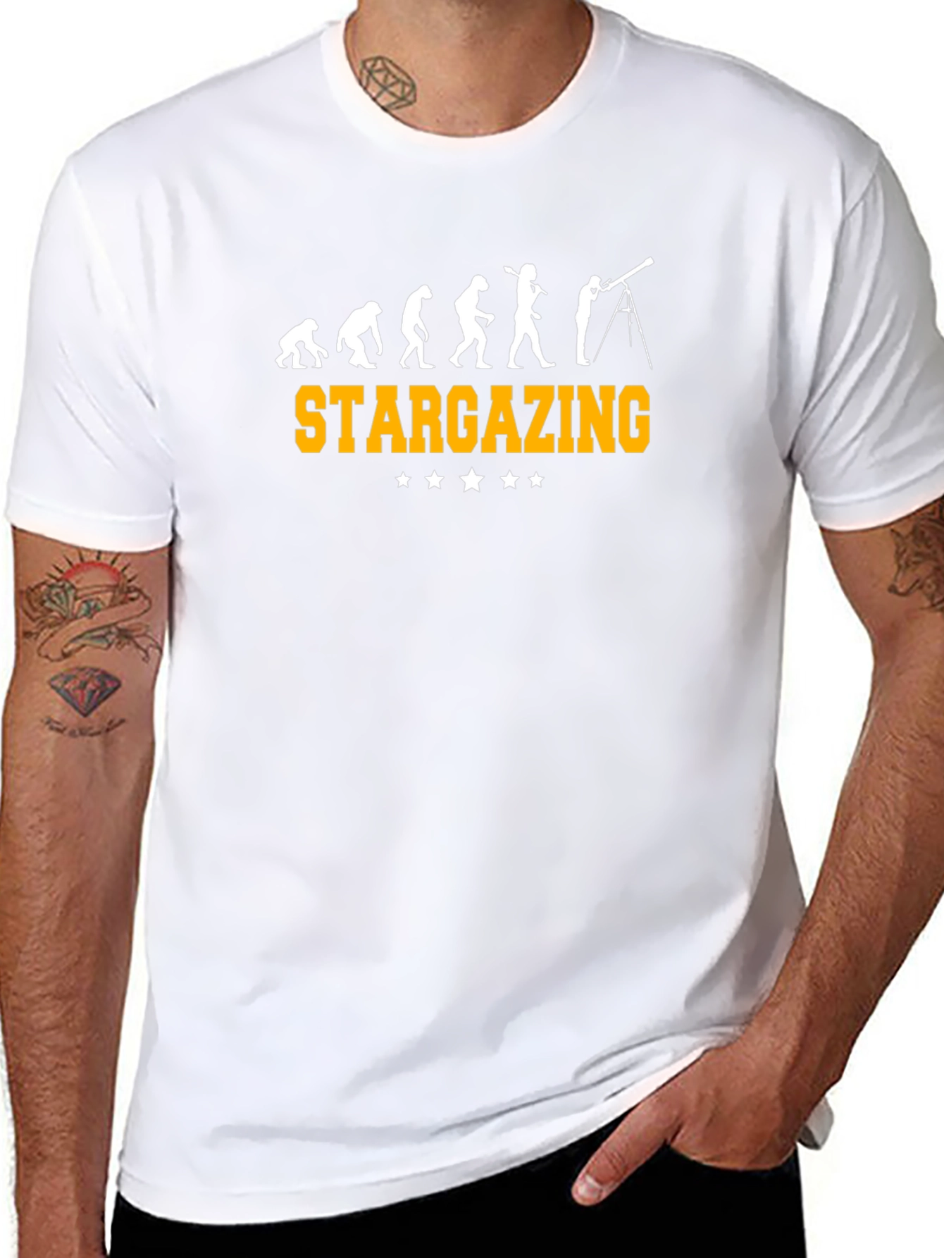Stargazing Evolution Black T-Shirt