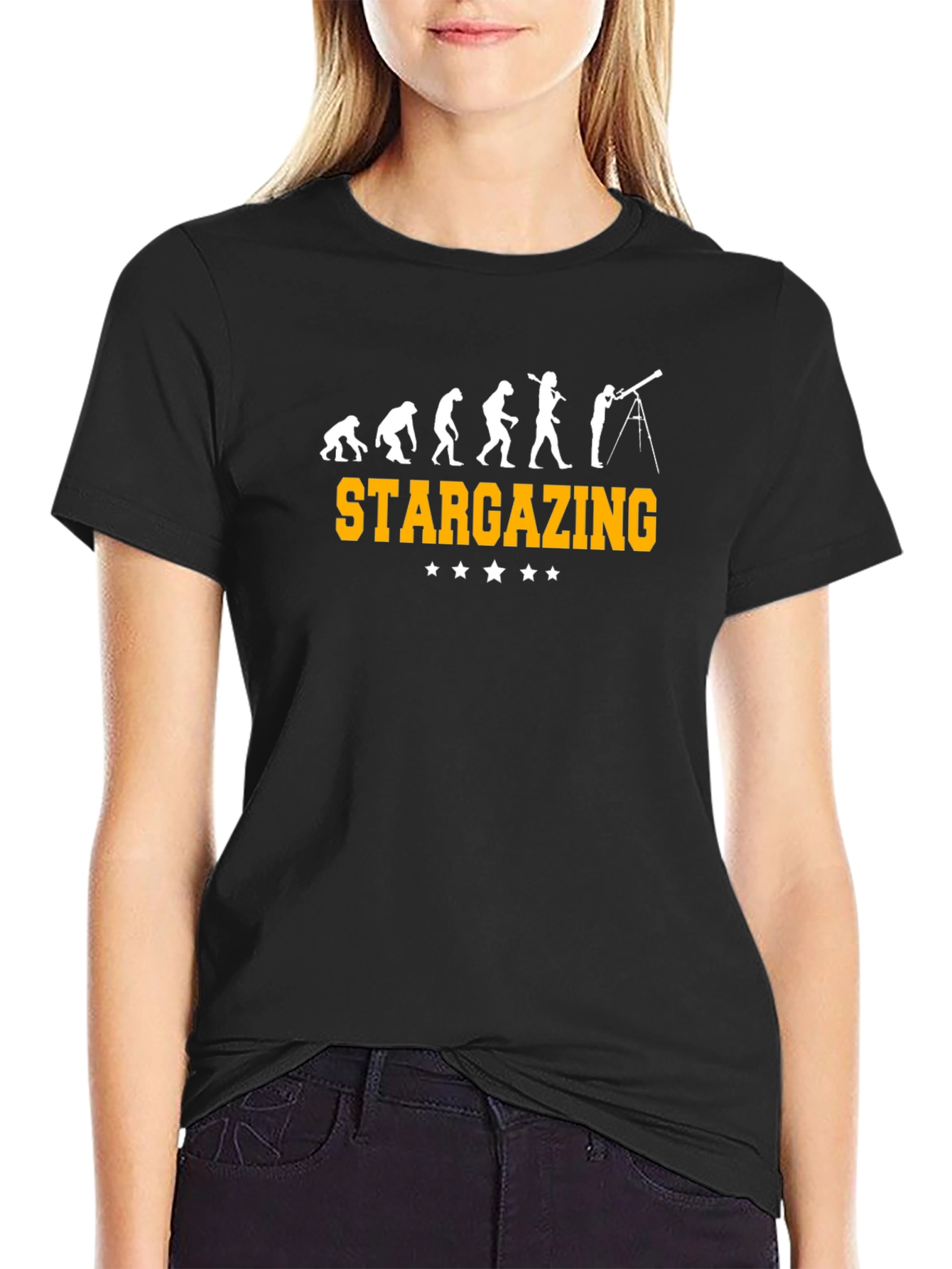 Stargazing Evolution Black T-Shirt