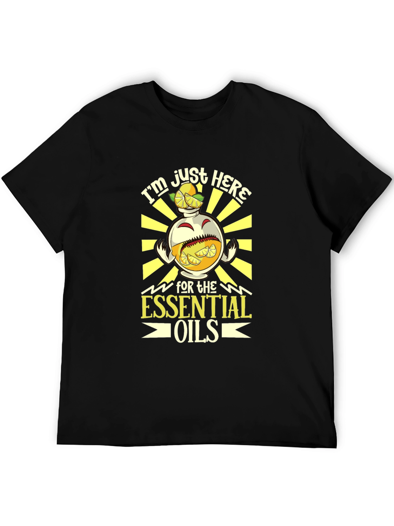 Essential Oils Graphic Tee - Black Cotton Blend
