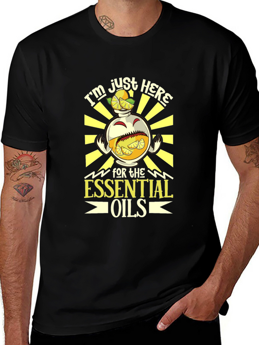 Essential Oils Graphic Tee - Black Cotton Blend