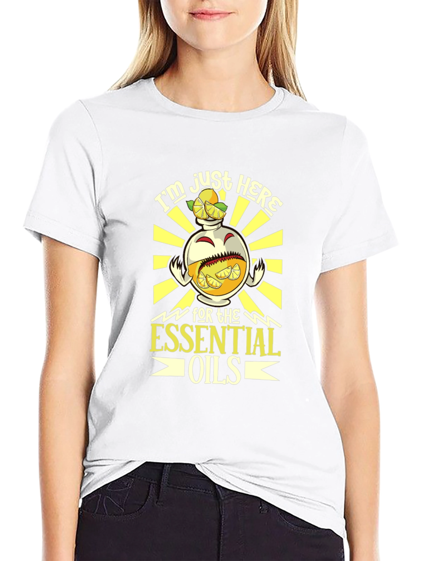 Essential Oils Graphic Tee - Black Cotton Blend