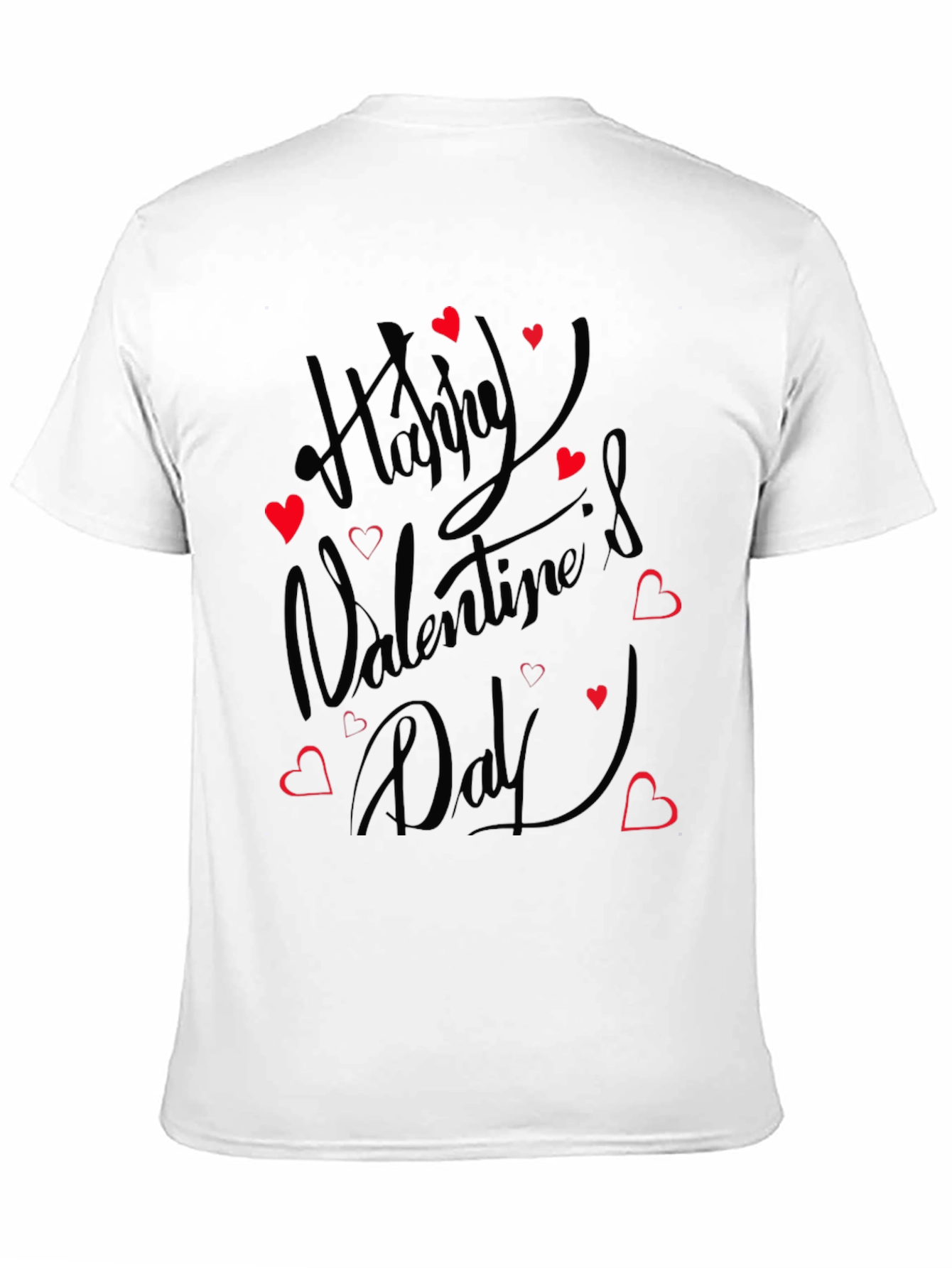 Happy Valentines Day T-Shirt - Black