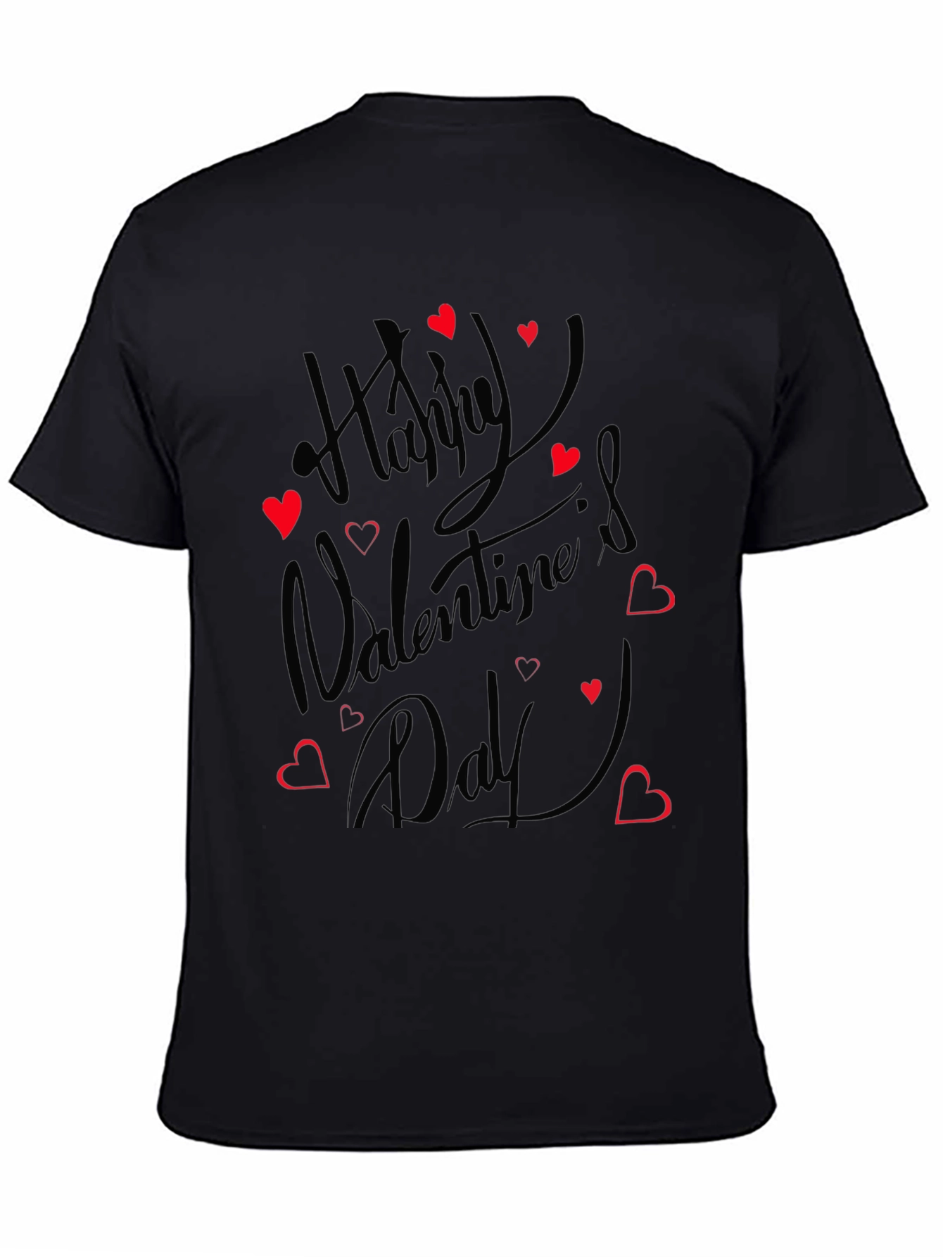 Happy Valentines Day T-Shirt - Black