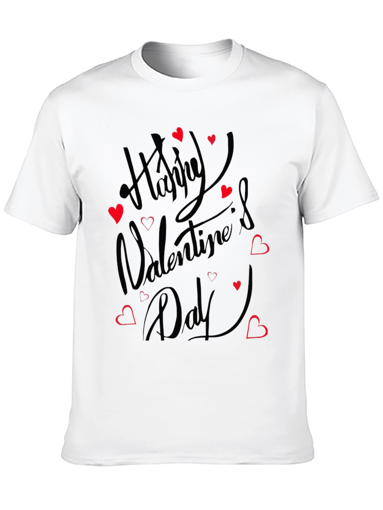 Happy Valentines Day T-Shirt - Black