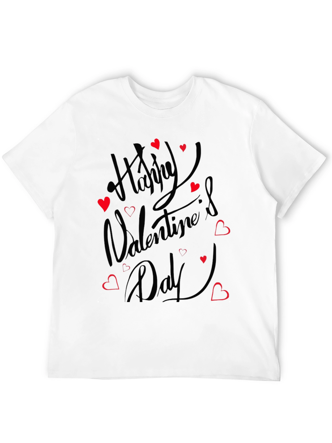 Happy Valentines Day T-Shirt - Black