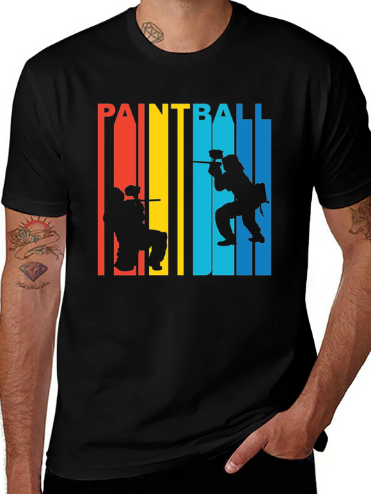 Paintball Silhouette Graphic T-Shirt - Stylish Sportswear