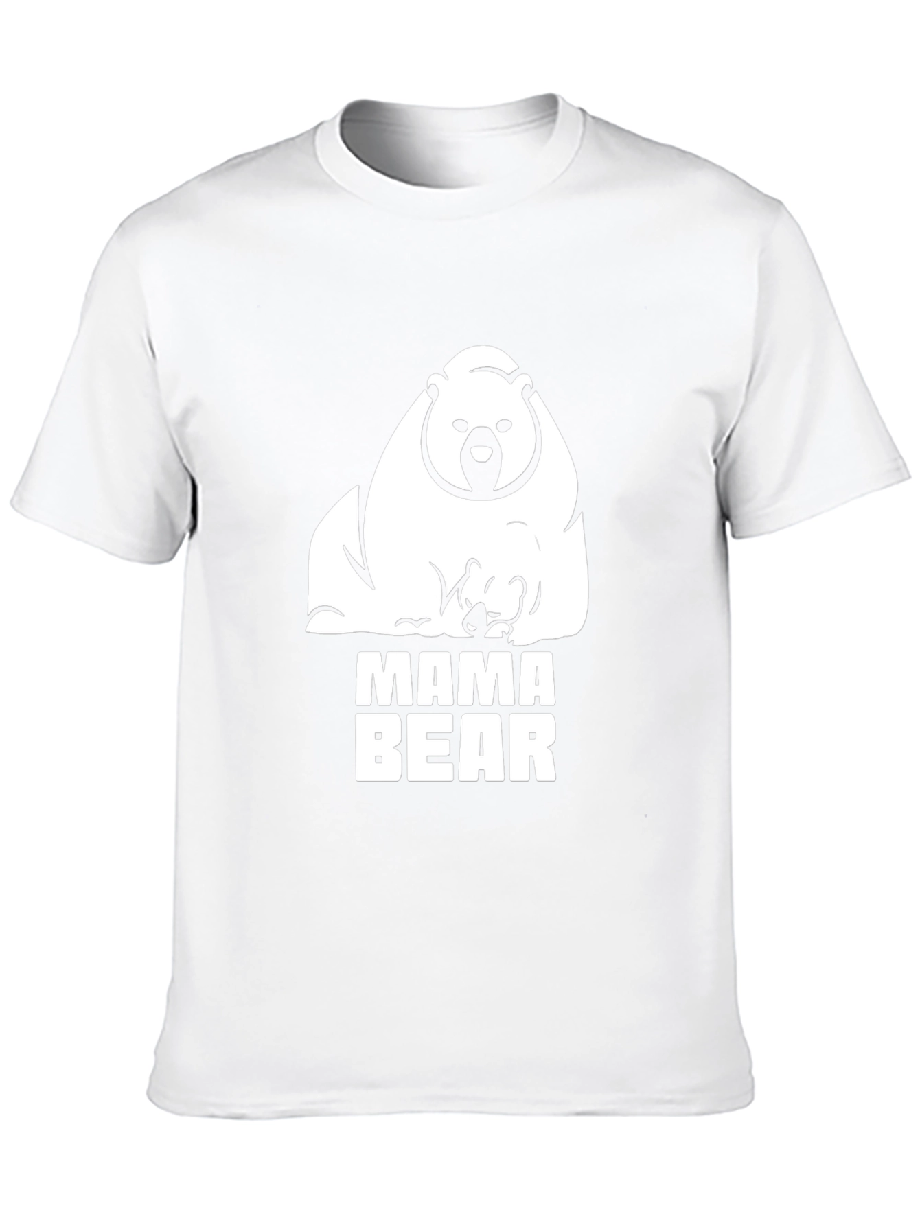 Mama Bear Graphic Tee - Black Cotton T-Shirt