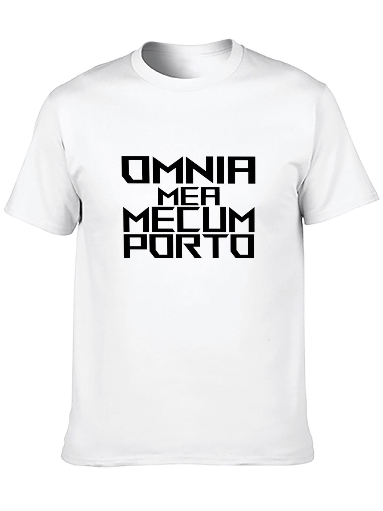 Omnia Mea Mecum Porto Graphic T-Shirt - Black