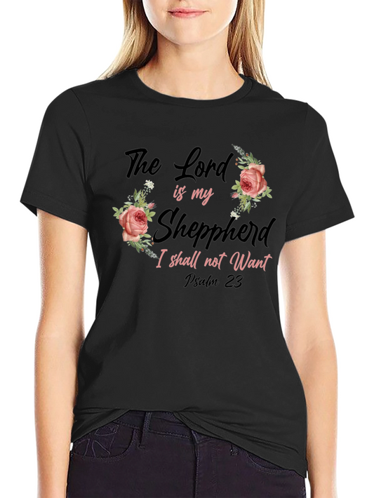 The Lord is my Shepherd Floral Graphic Tee
