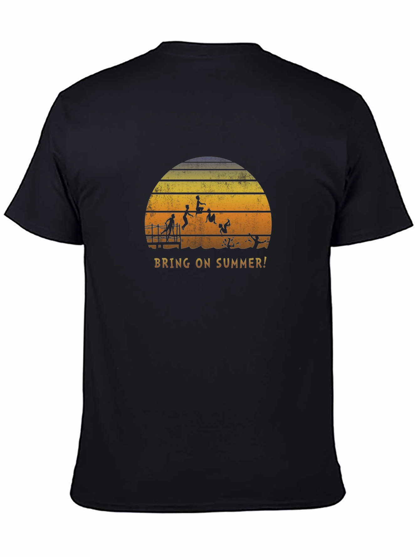 Bring on Summer Black Graphic T-Shirt