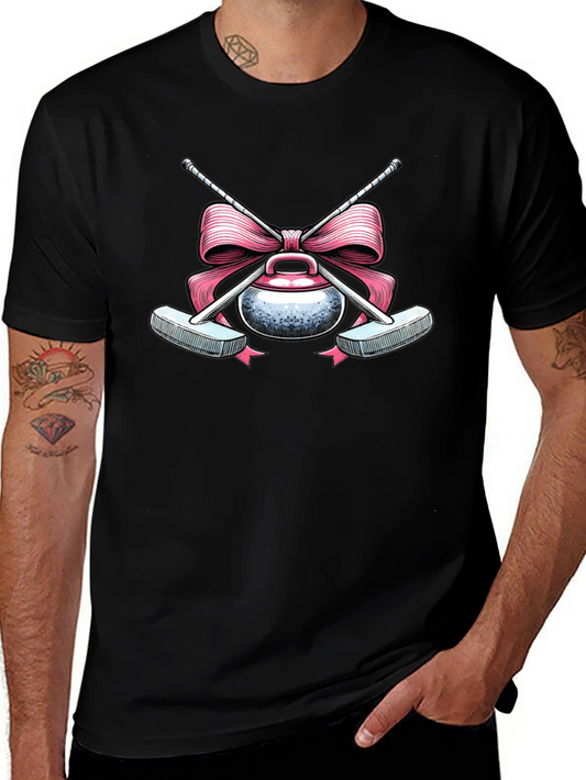 Curling Stone with Bow T-Shirt