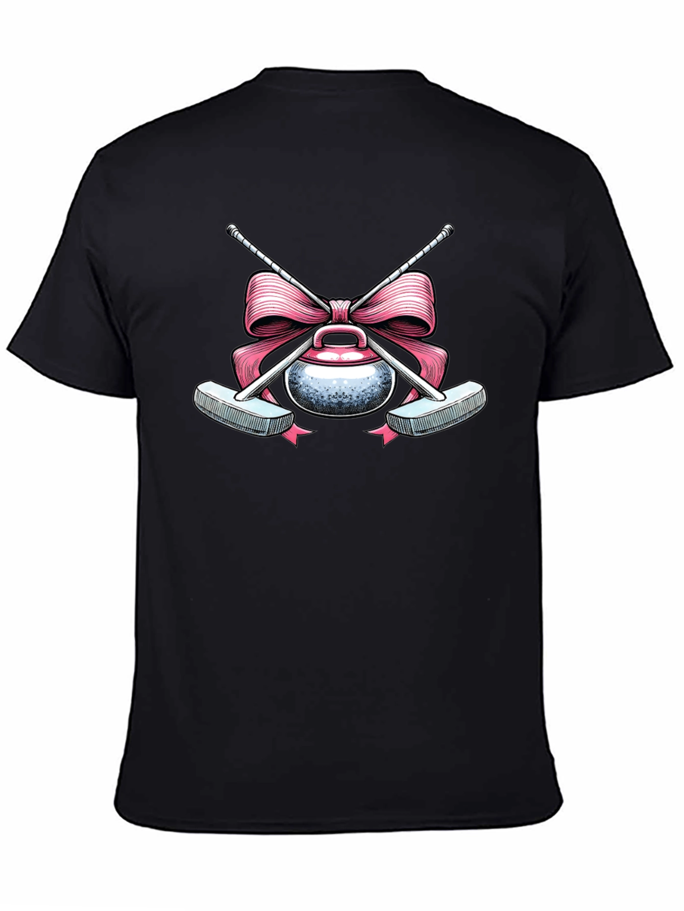 Curling Stone with Bow T-Shirt