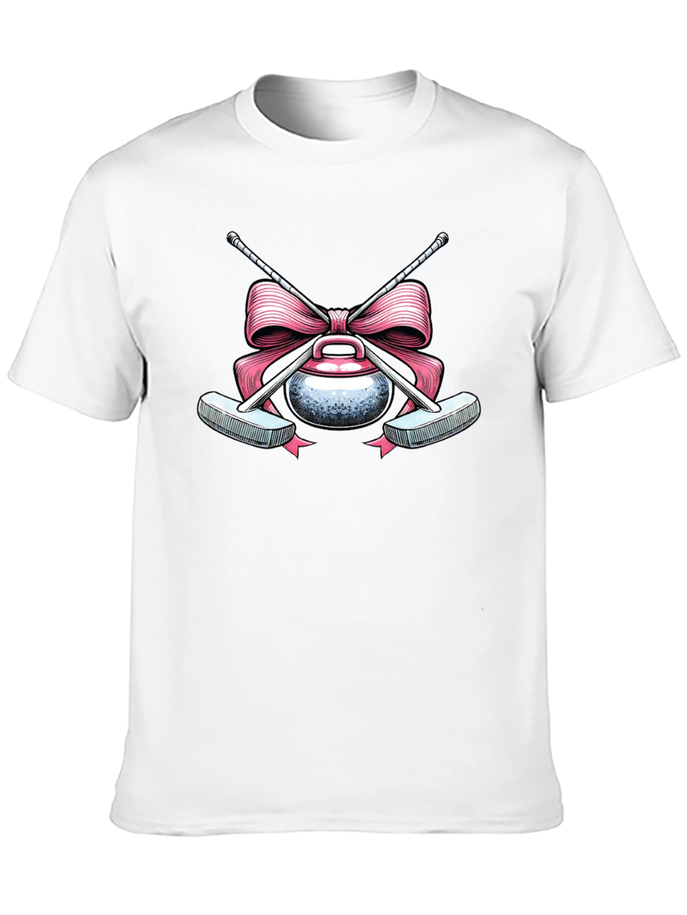 Curling Stone with Bow T-Shirt