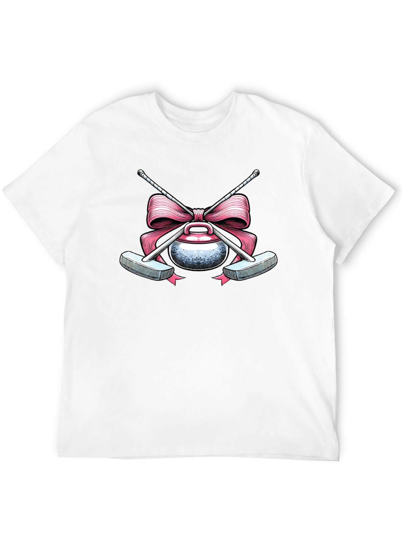 Curling Stone with Bow T-Shirt