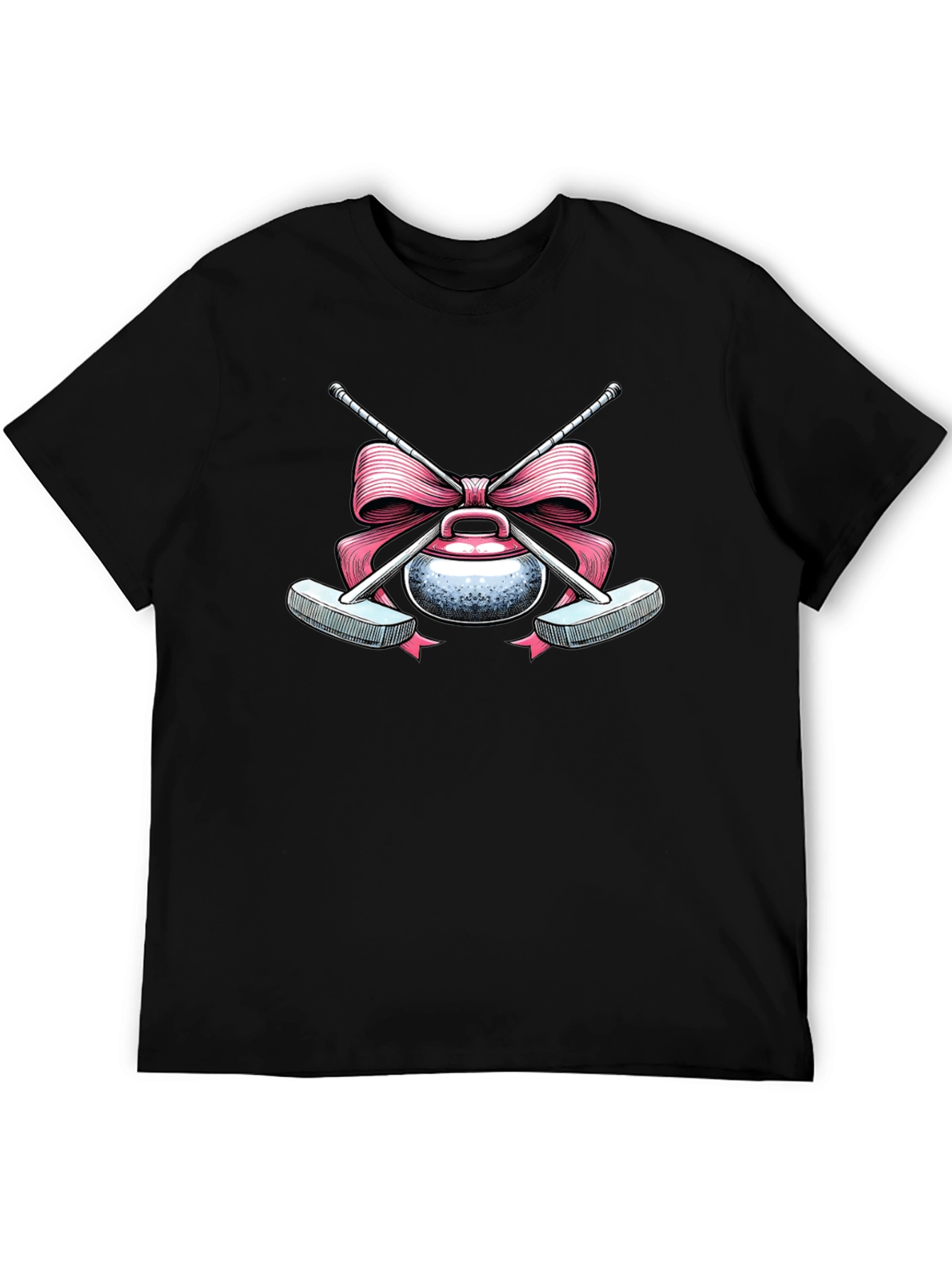 Curling Stone with Bow T-Shirt