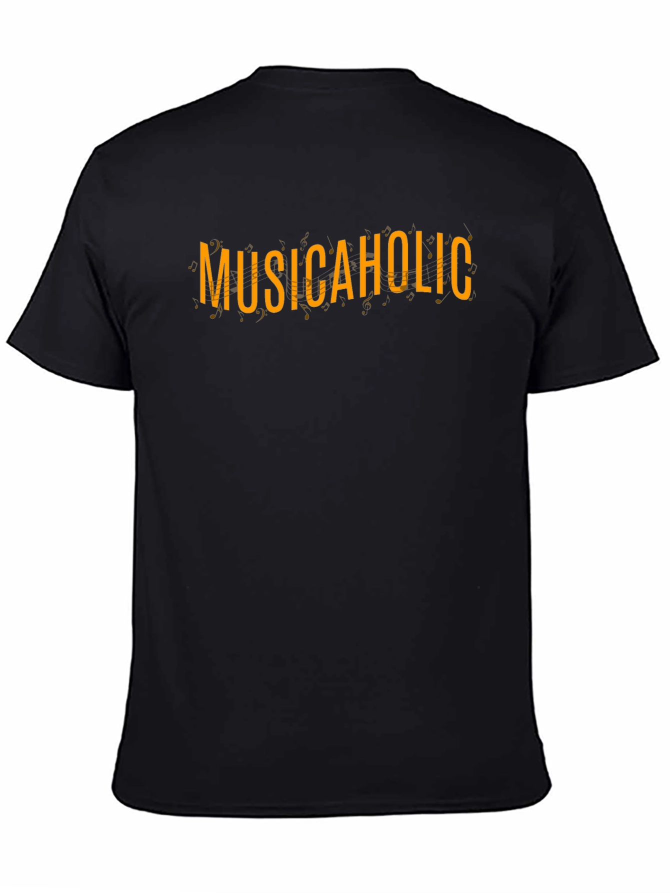 Musicaholic Black Tee - Stylish Graphic Print