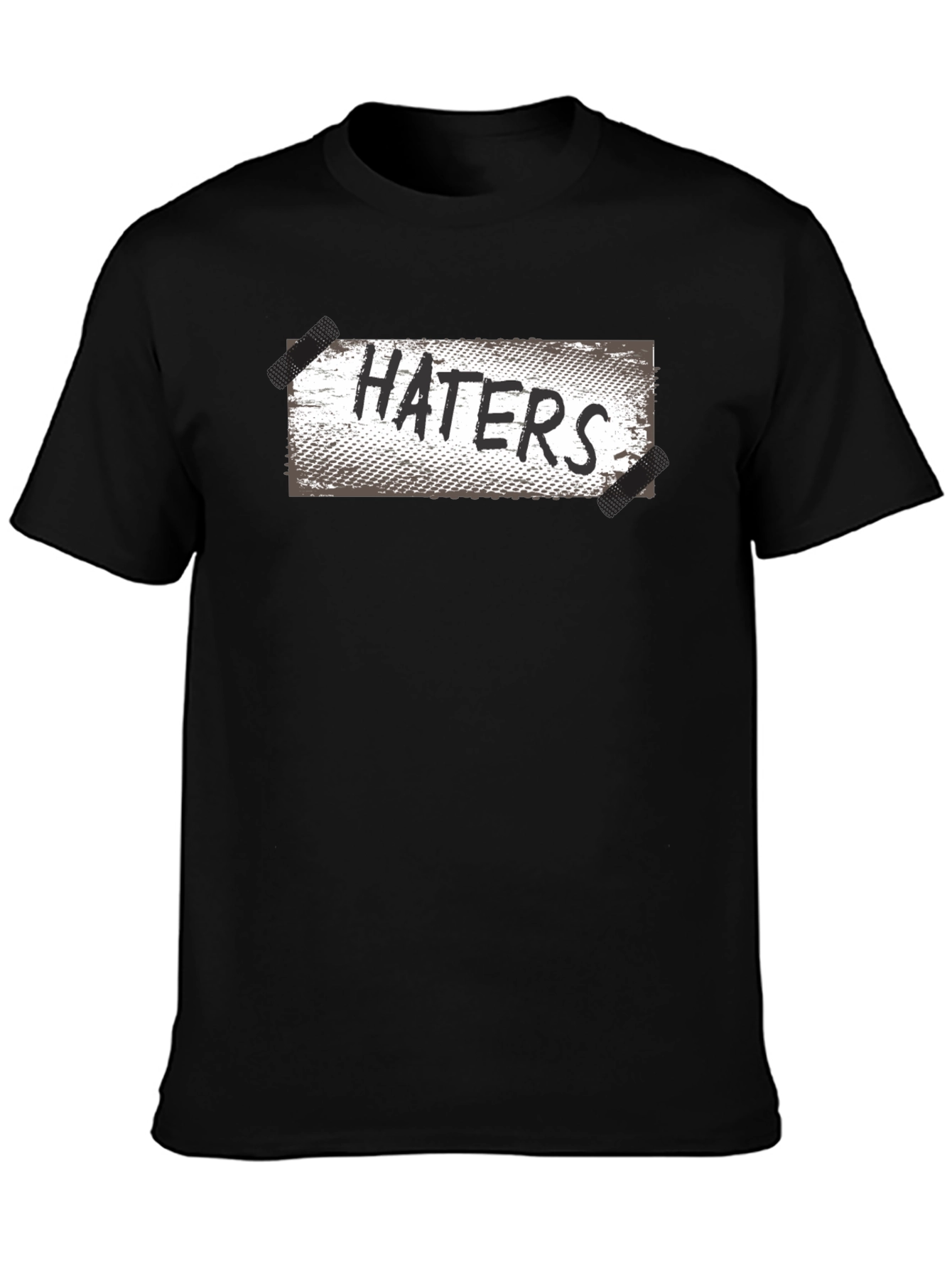 Haters Graphic Print Black T-Shirt - Casual Wear