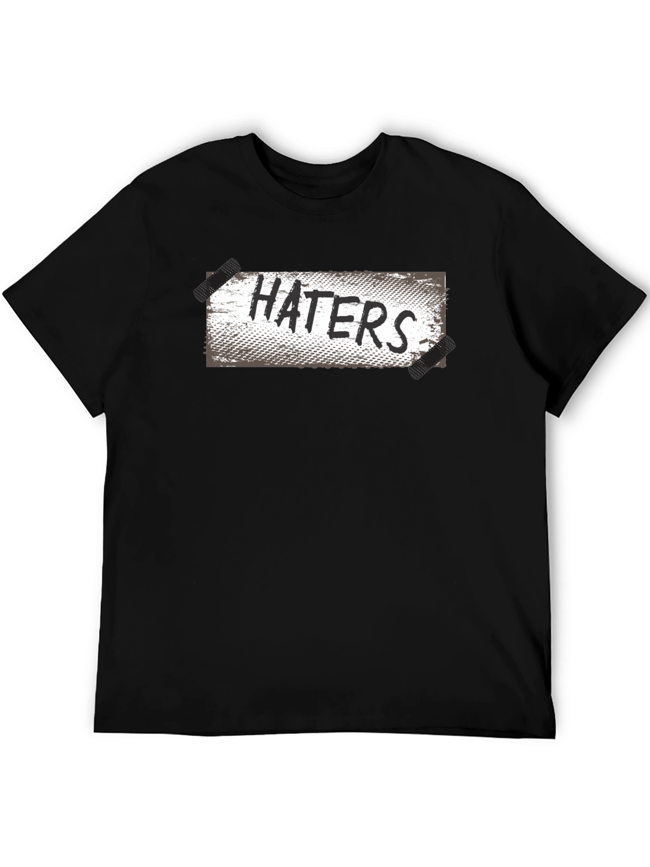 Haters Graphic Print Black T-Shirt - Casual Wear