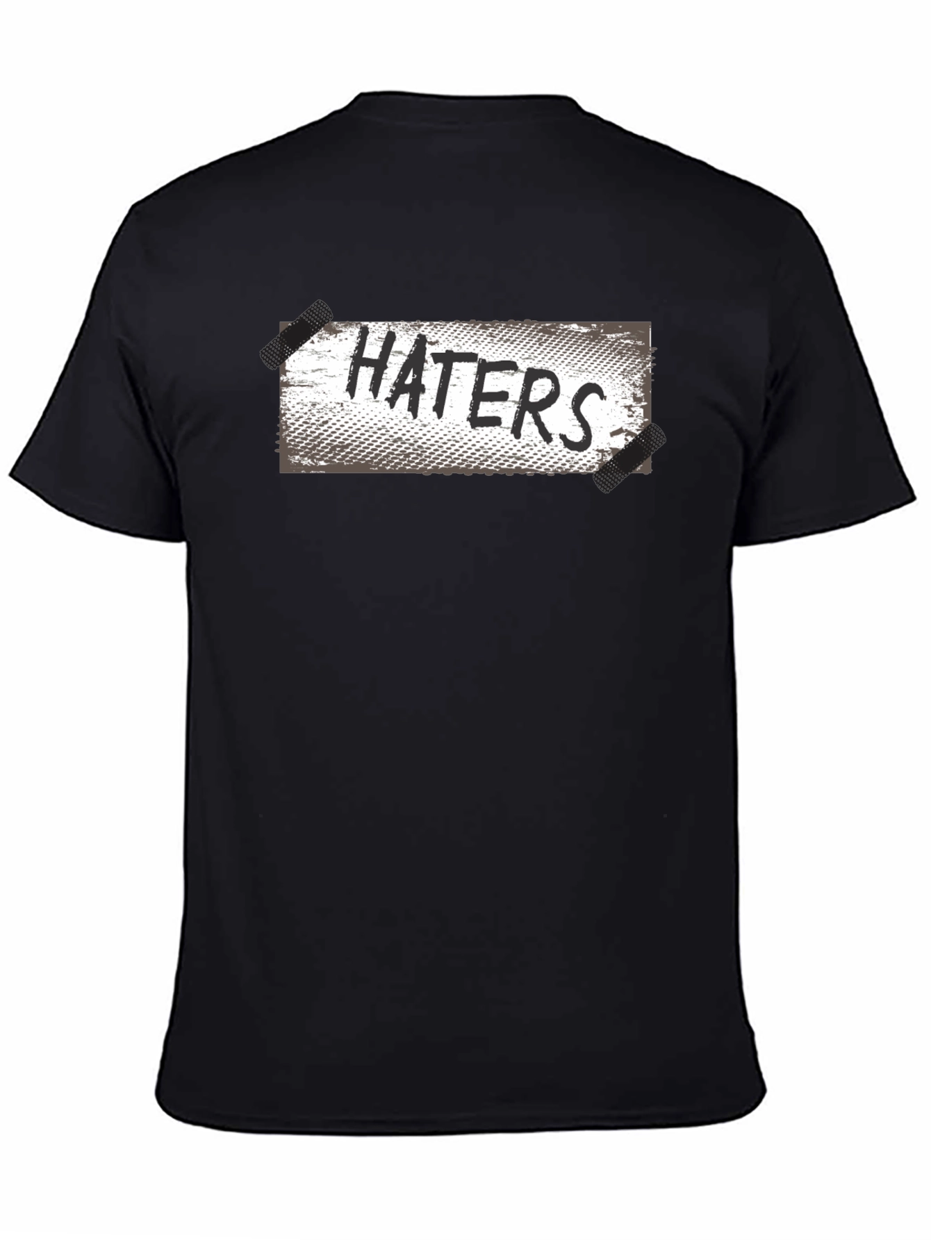 Haters Graphic Print Black T-Shirt - Casual Wear