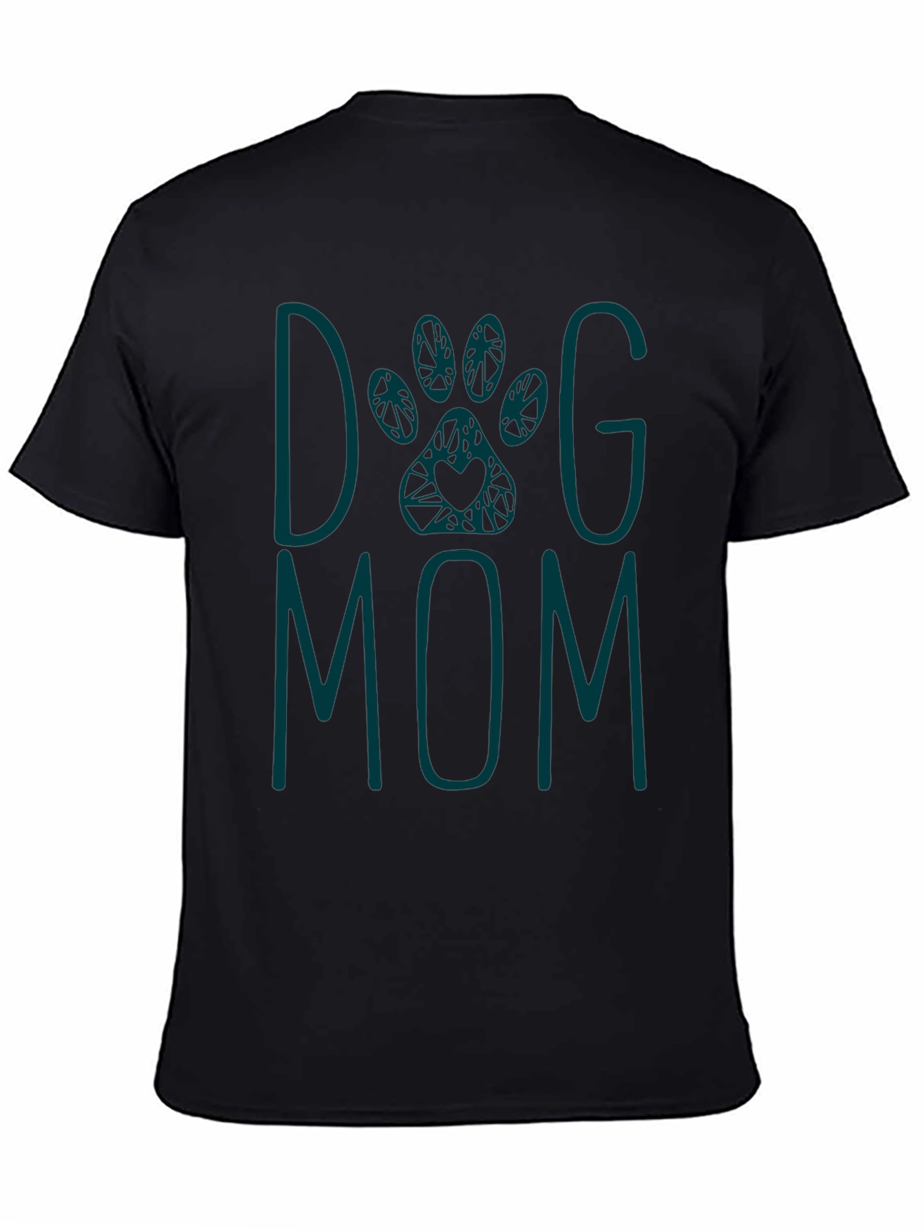 Dog Mom Graphic Tee - Teal Print