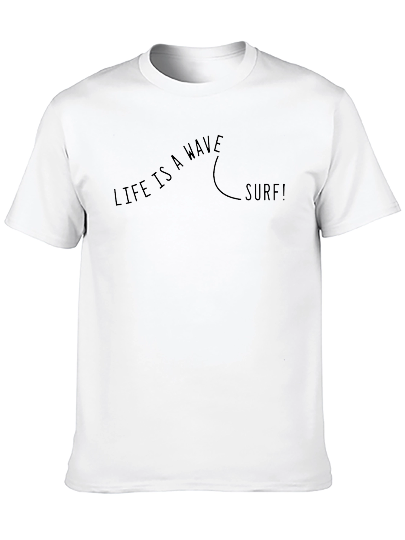 Life is a Wave Surf! Black T-Shirt