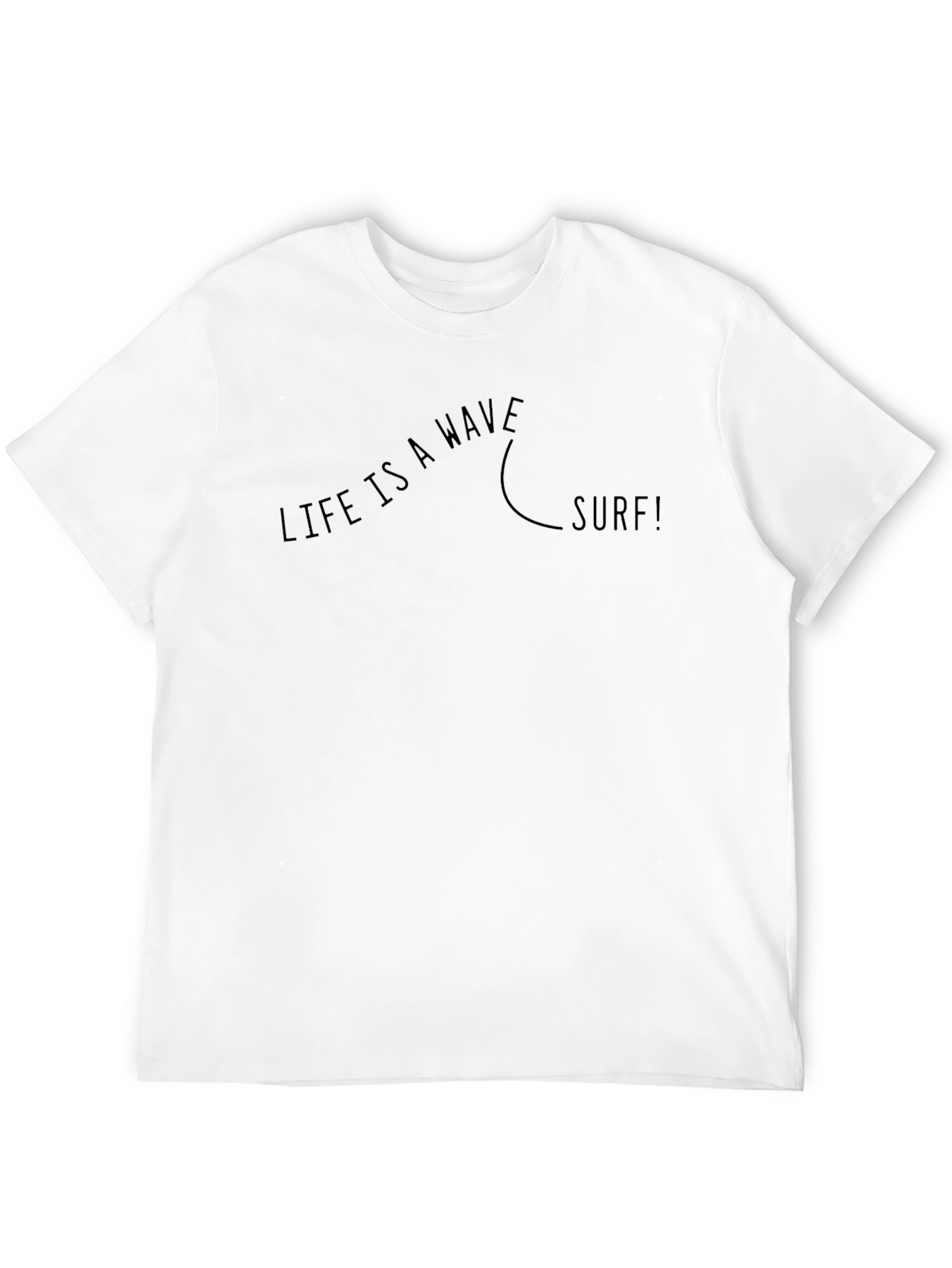 Life is a Wave Surf! Black T-Shirt