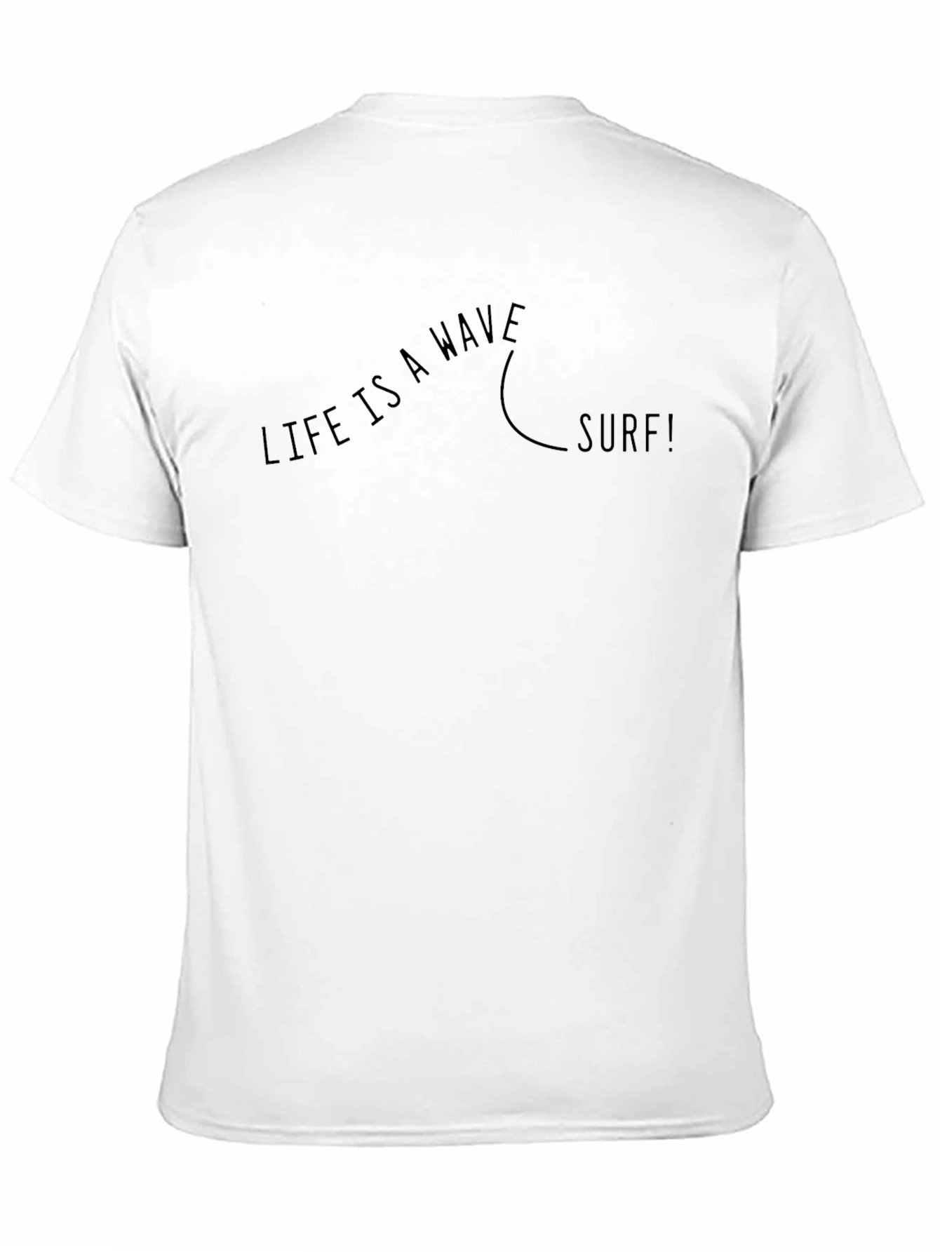 Life is a Wave Surf! Black T-Shirt