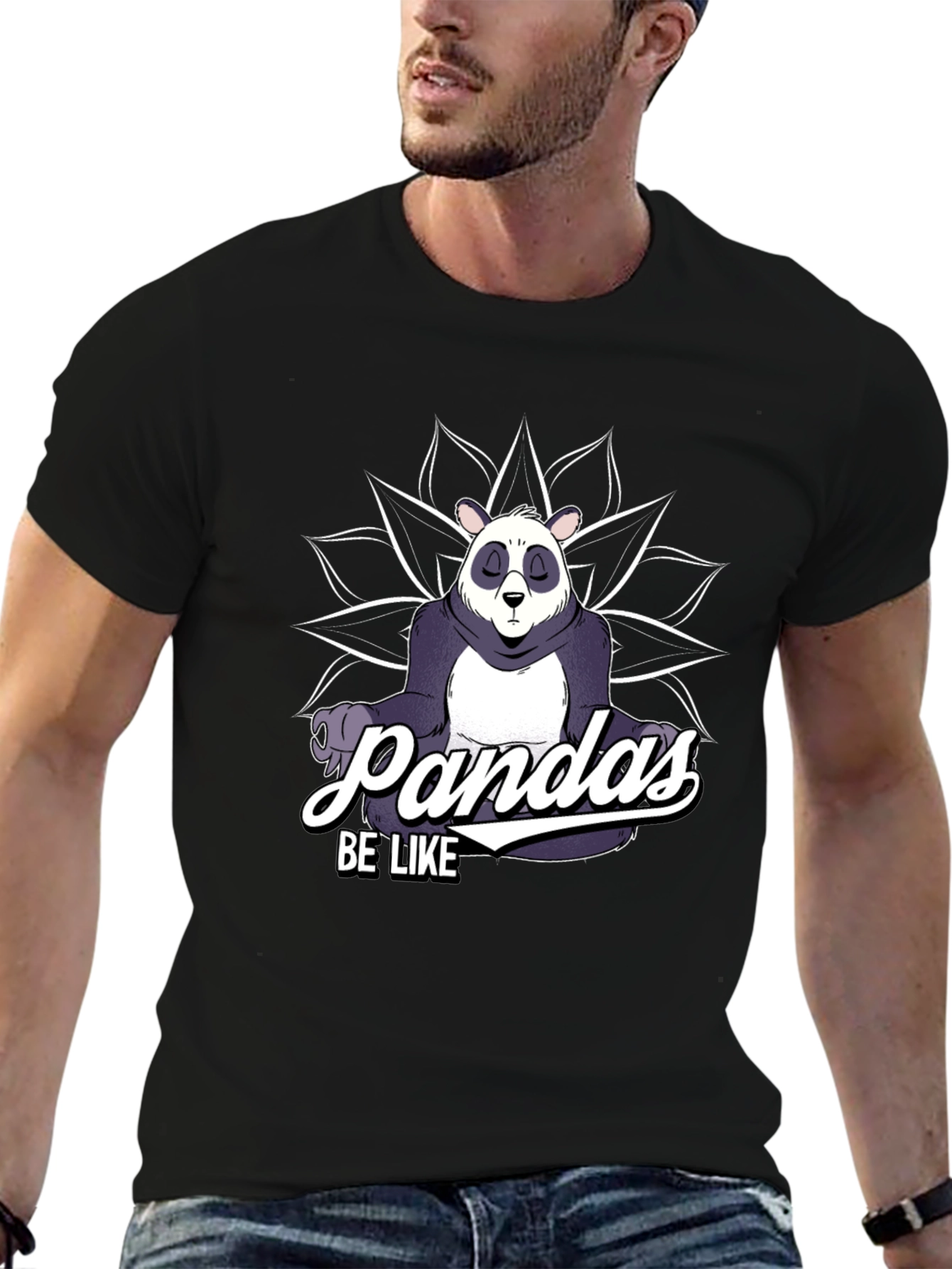 Mens Pandas Be Like Graphic T-Shirt