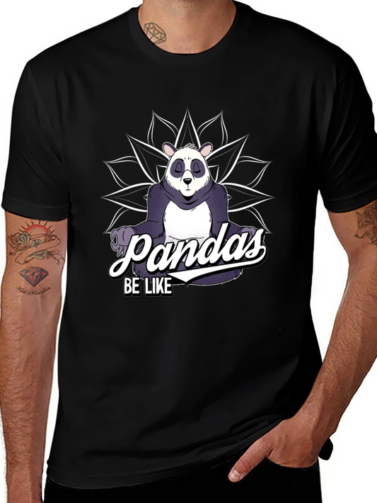 Mens Pandas Be Like Graphic T-Shirt