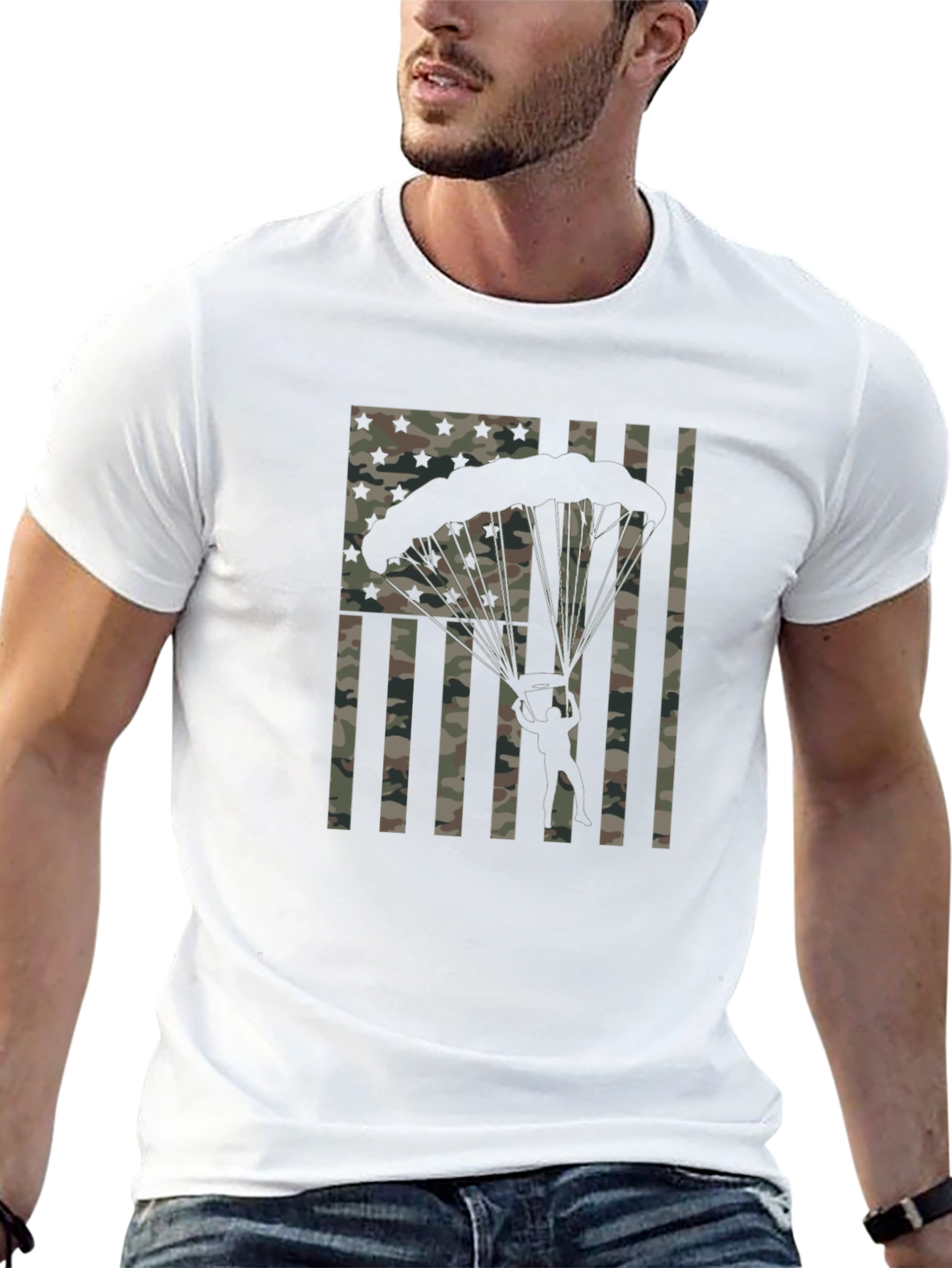 Parachute Camo Flag T-Shirt