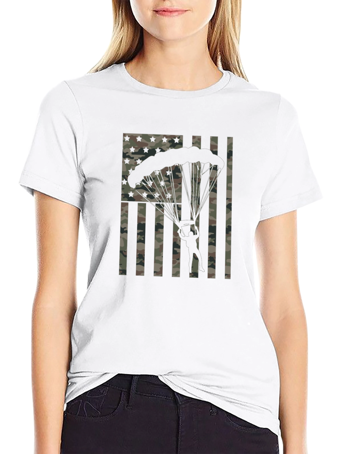 Parachute Camo Flag T-Shirt