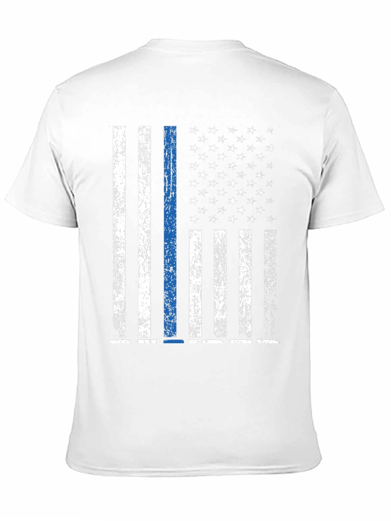 Distressed Thin Blue Line American Flag T-Shirt