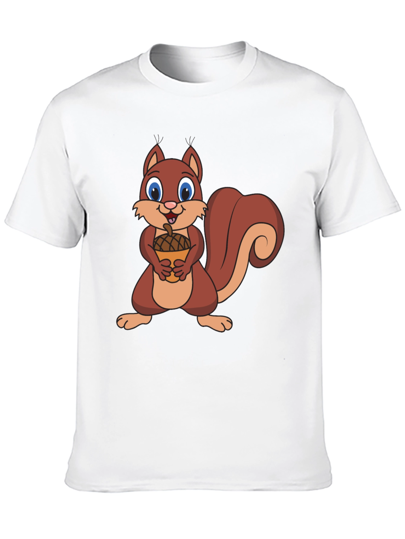 Squirrel Holding Acorn Graphic T-Shirt