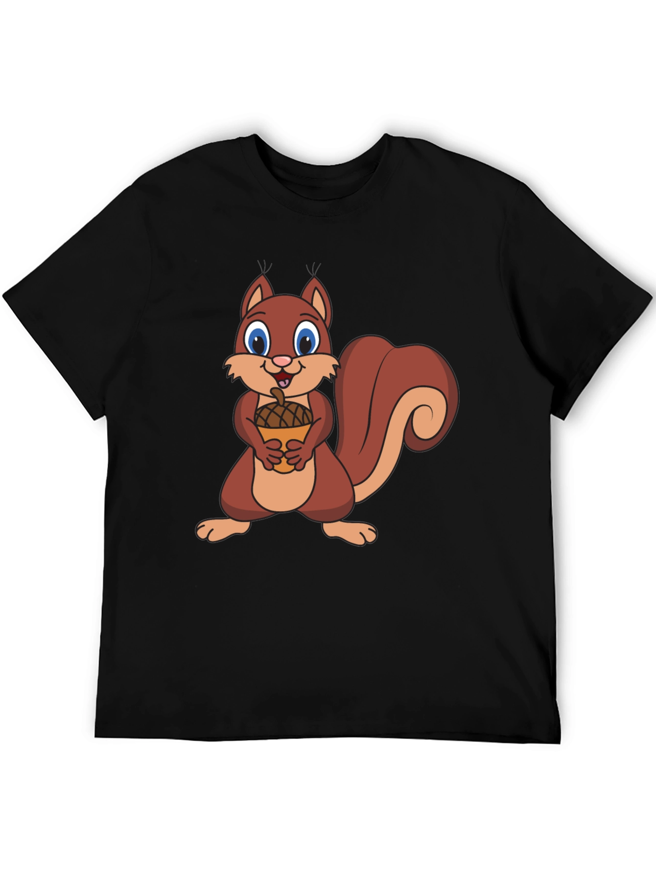 Squirrel Holding Acorn Graphic T-Shirt
