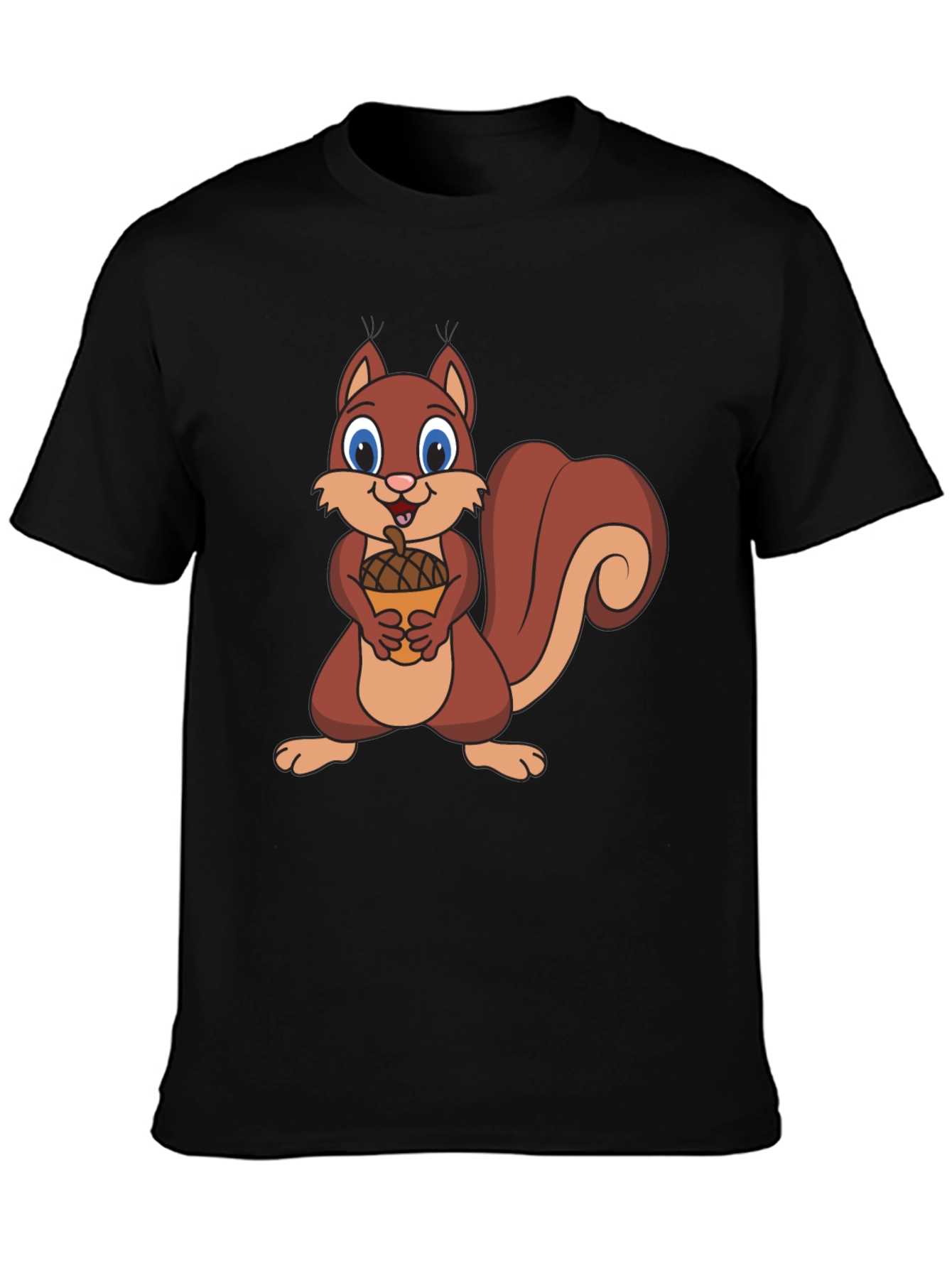Squirrel Holding Acorn Graphic T-Shirt