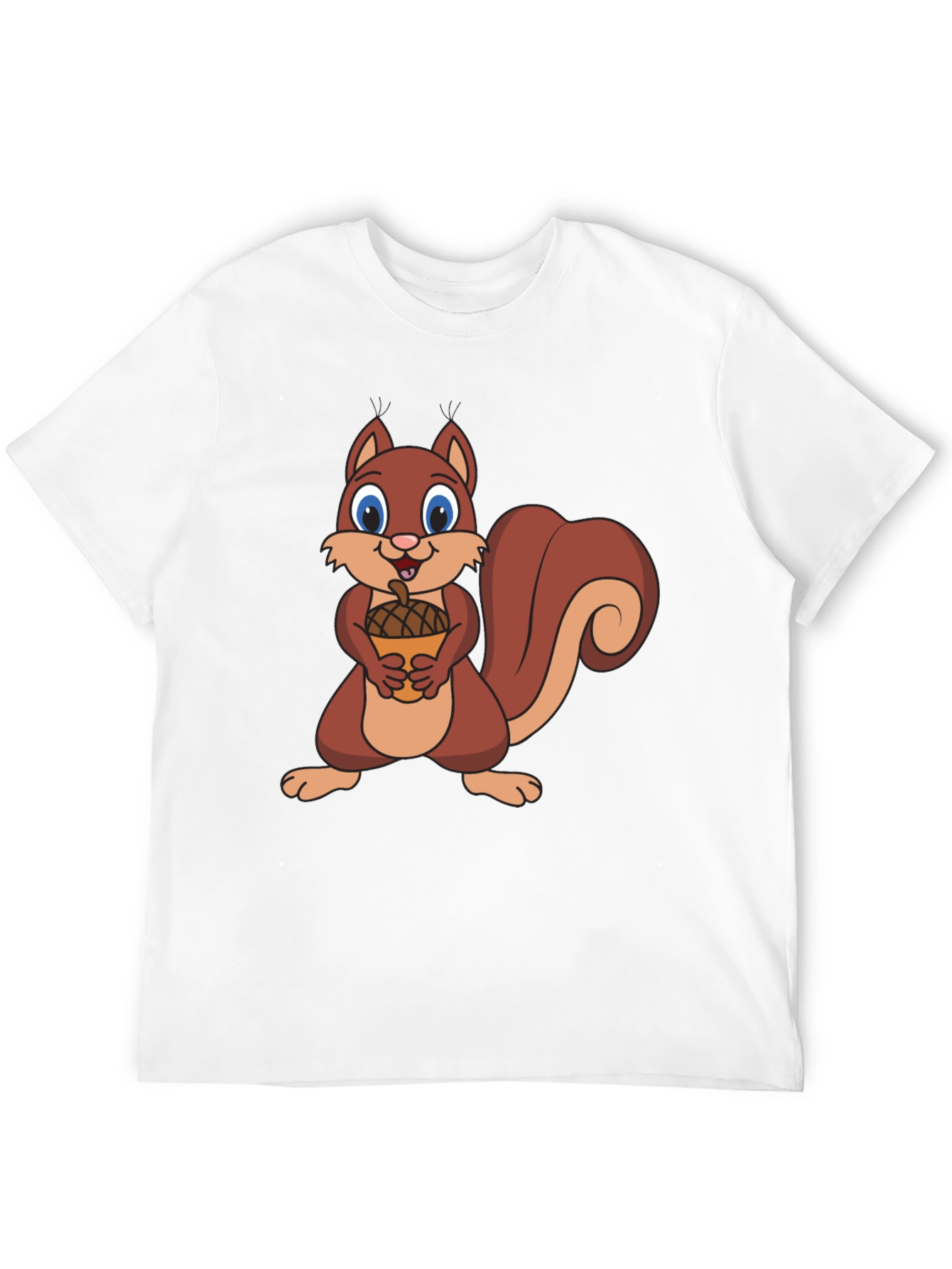 Squirrel Holding Acorn Graphic T-Shirt