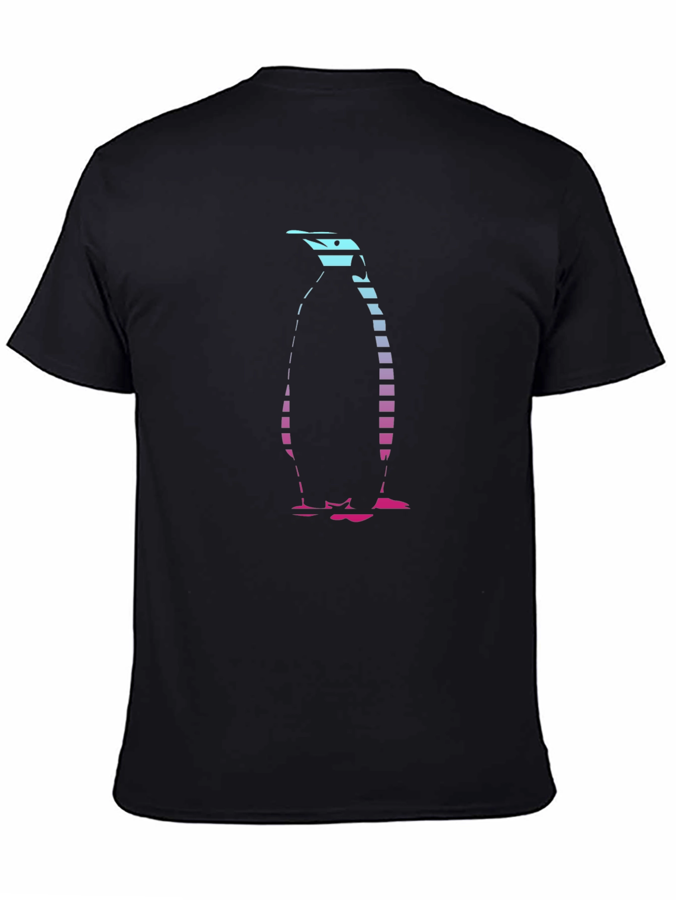 Cool Penguin Graphic Tee - Black