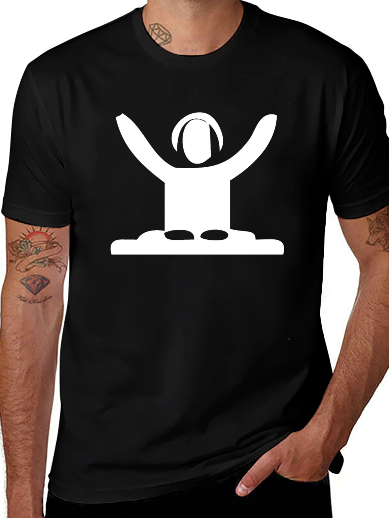 DJ Graphic Tee - Black Cotton Music Lover Shirt