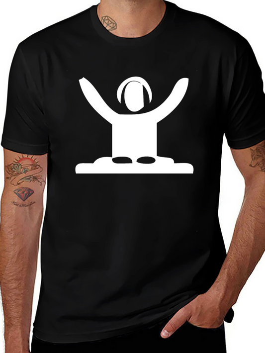 DJ Graphic Tee - Black Cotton Music Lover Shirt